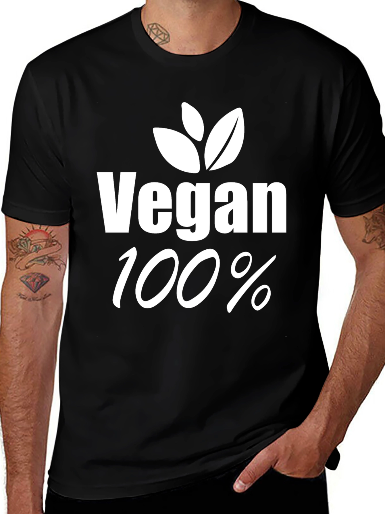 Vegan 100% T-Shirt - Black