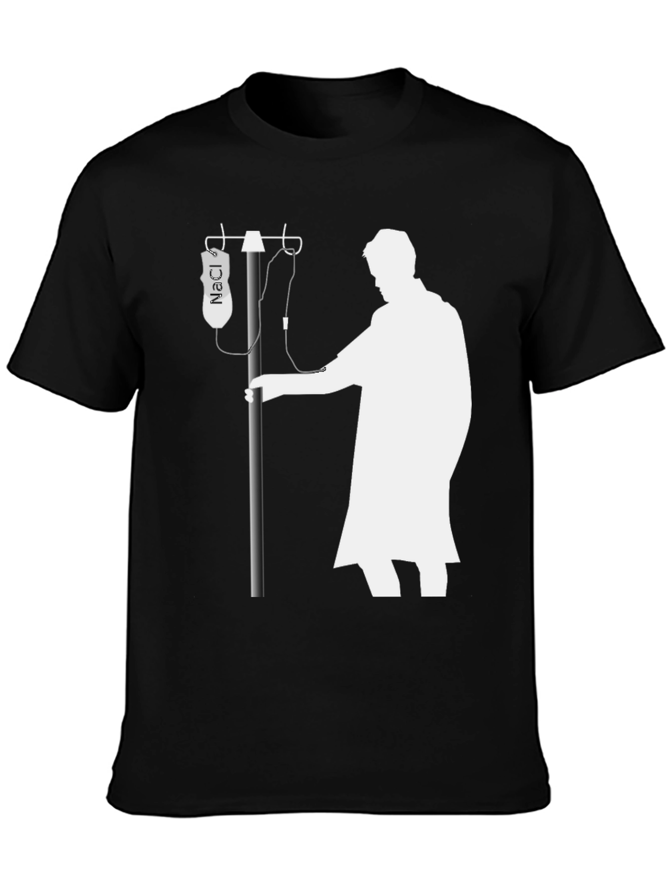 NaCl IV Bag Funny Black T-Shirt