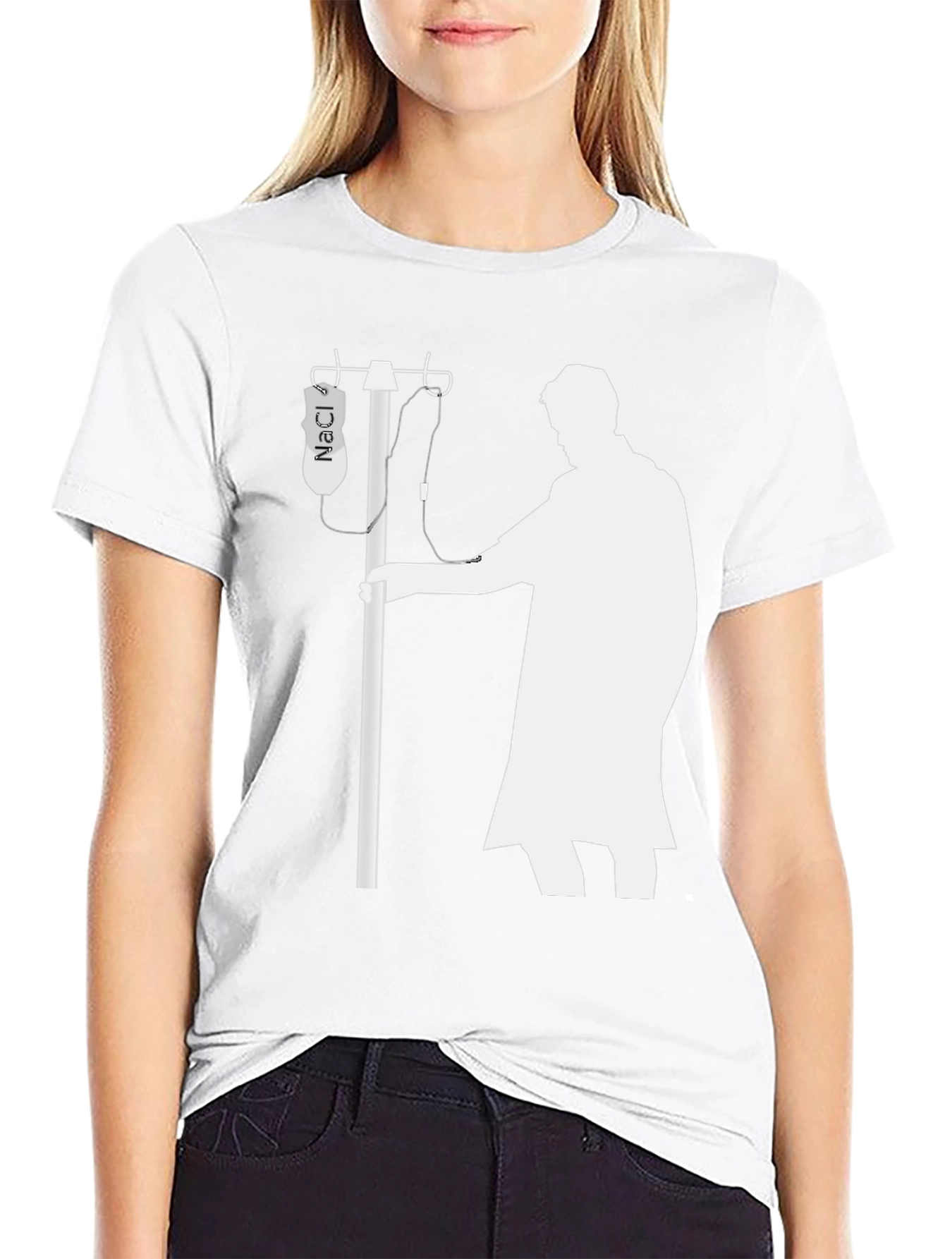 NaCl IV Bag Funny Black T-Shirt