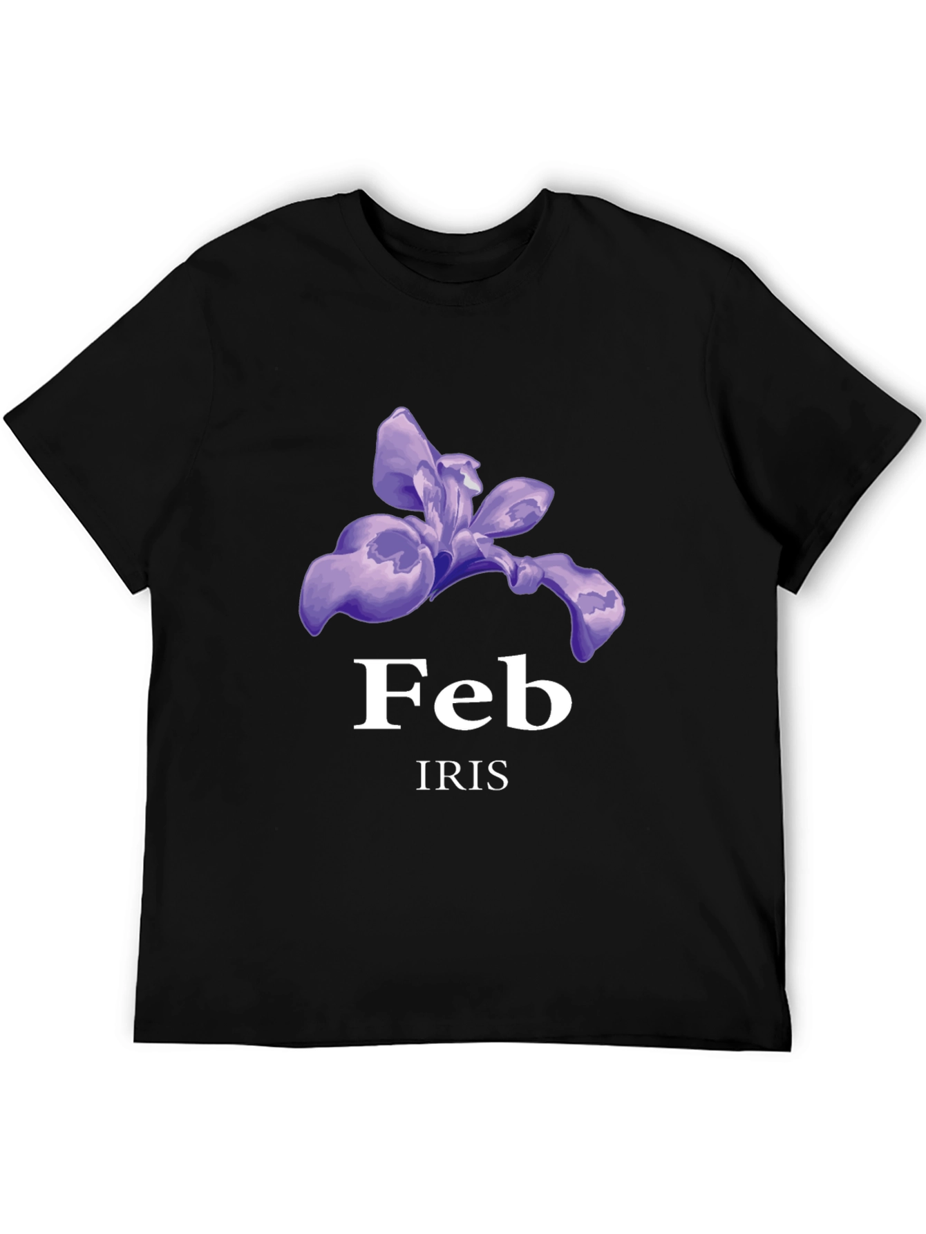 February Iris T-Shirt - Birthday Flower Tee