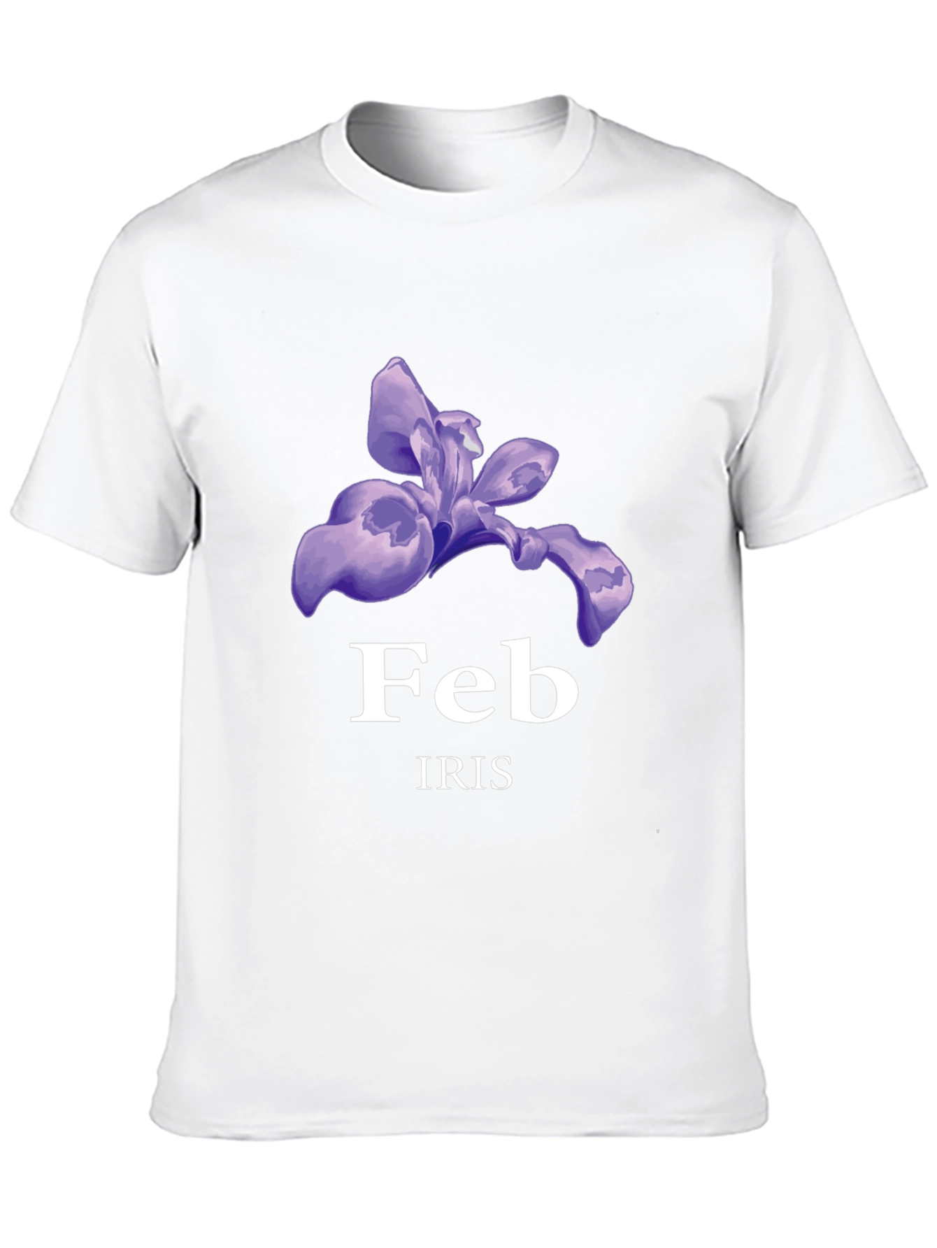 February Iris T-Shirt - Birthday Flower Tee