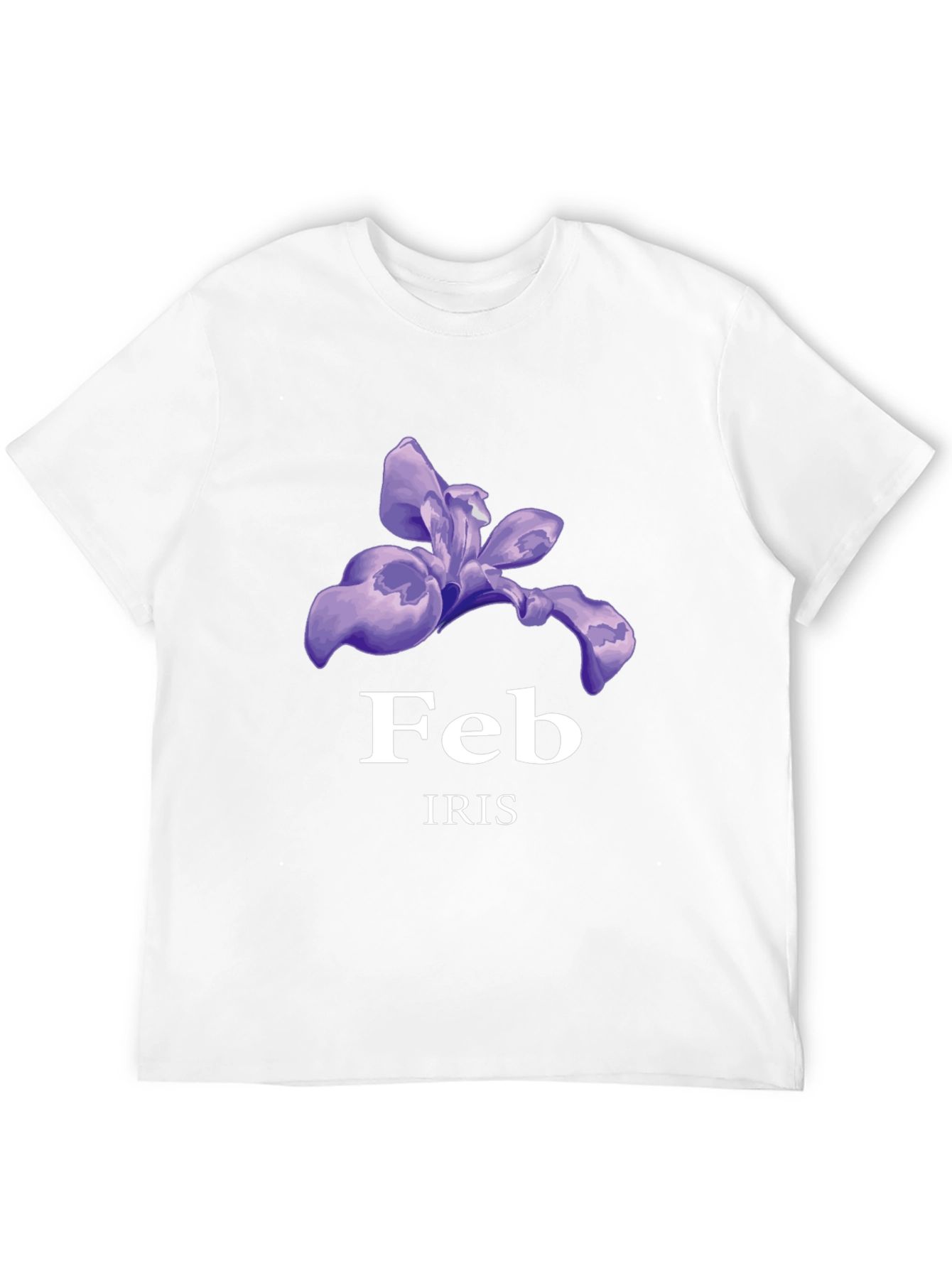 February Iris T-Shirt - Birthday Flower Tee