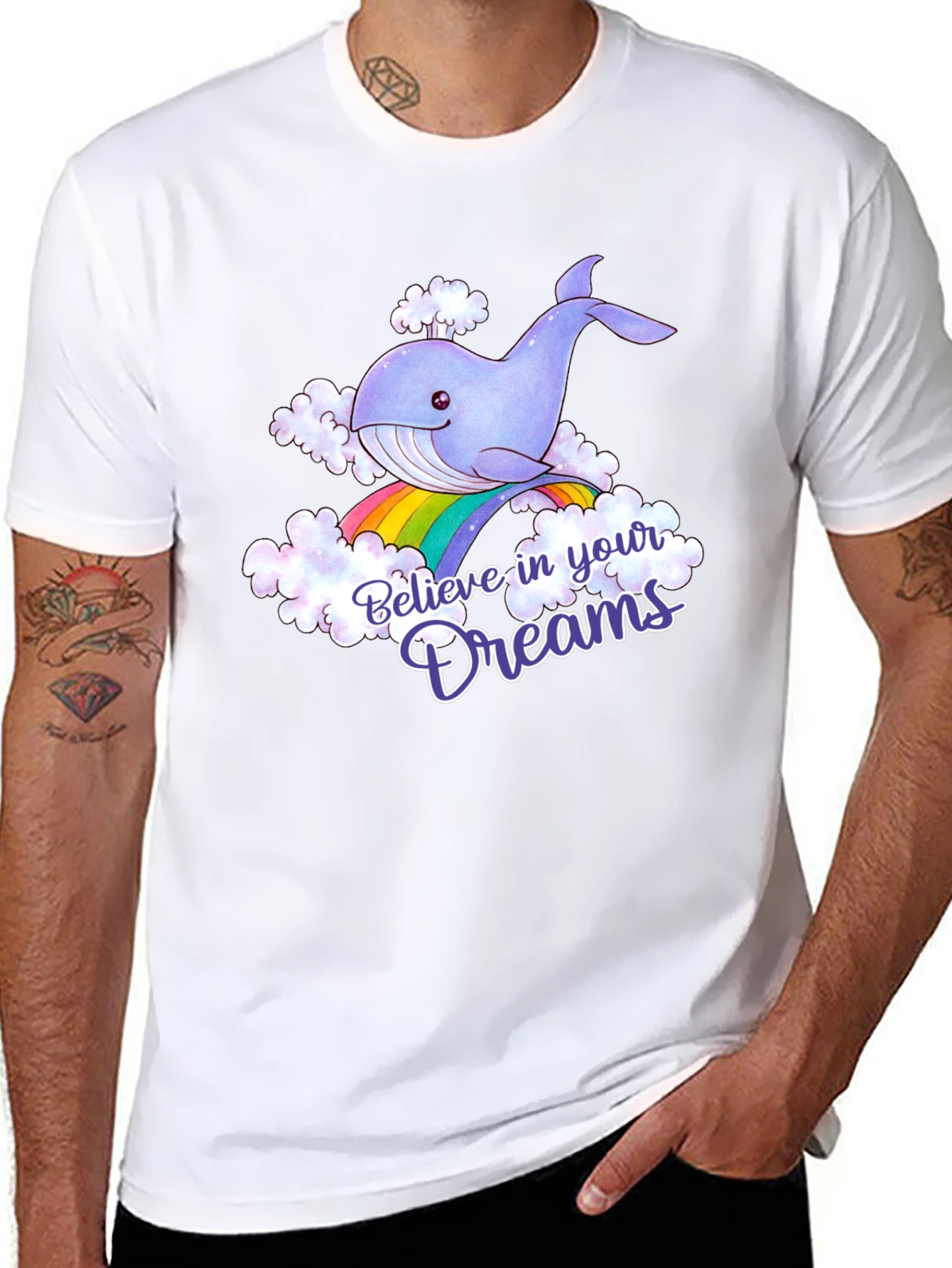 Believe in Your Dreams Whale Graphic Tee