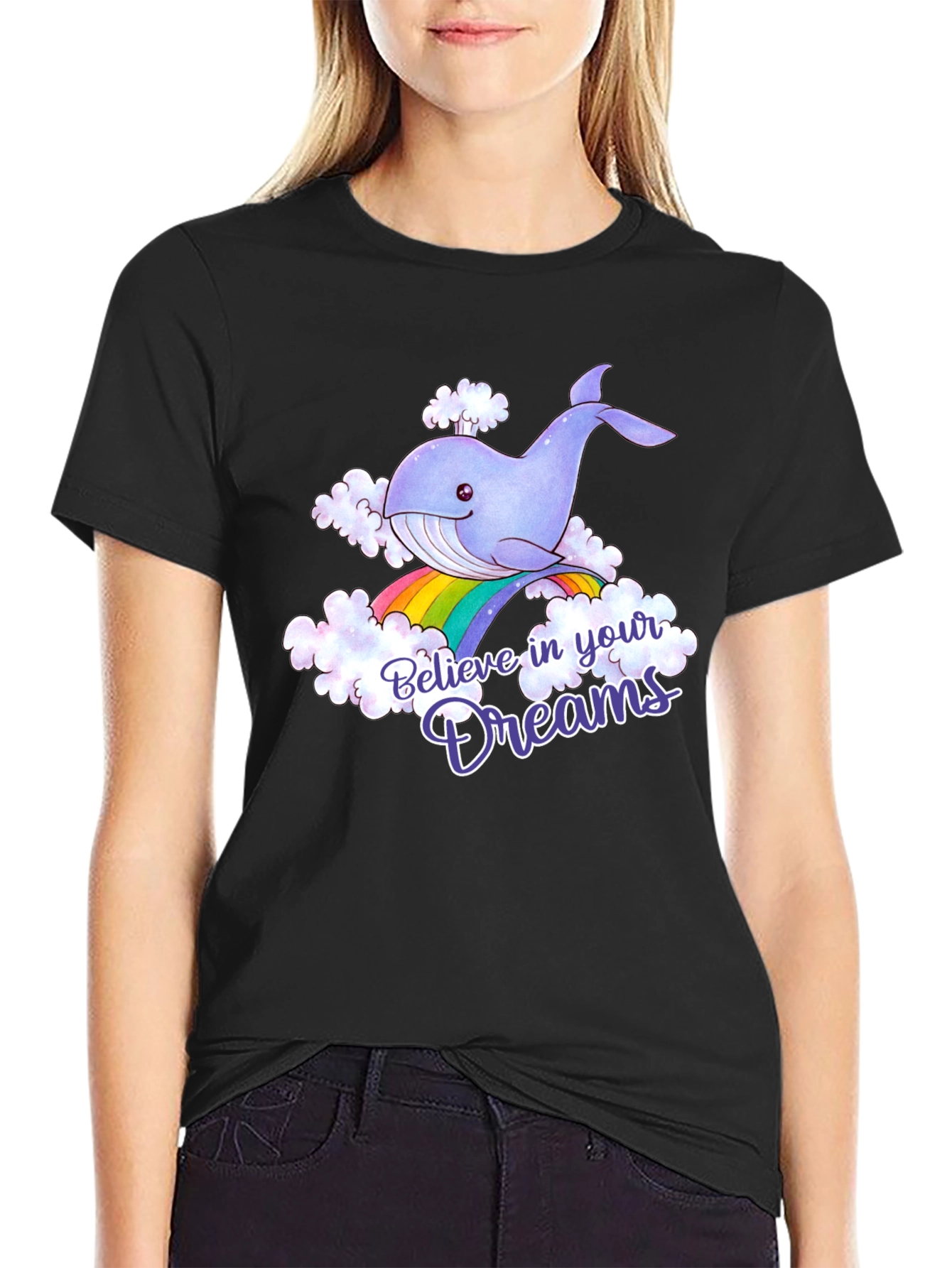 Believe in Your Dreams Whale Graphic Tee