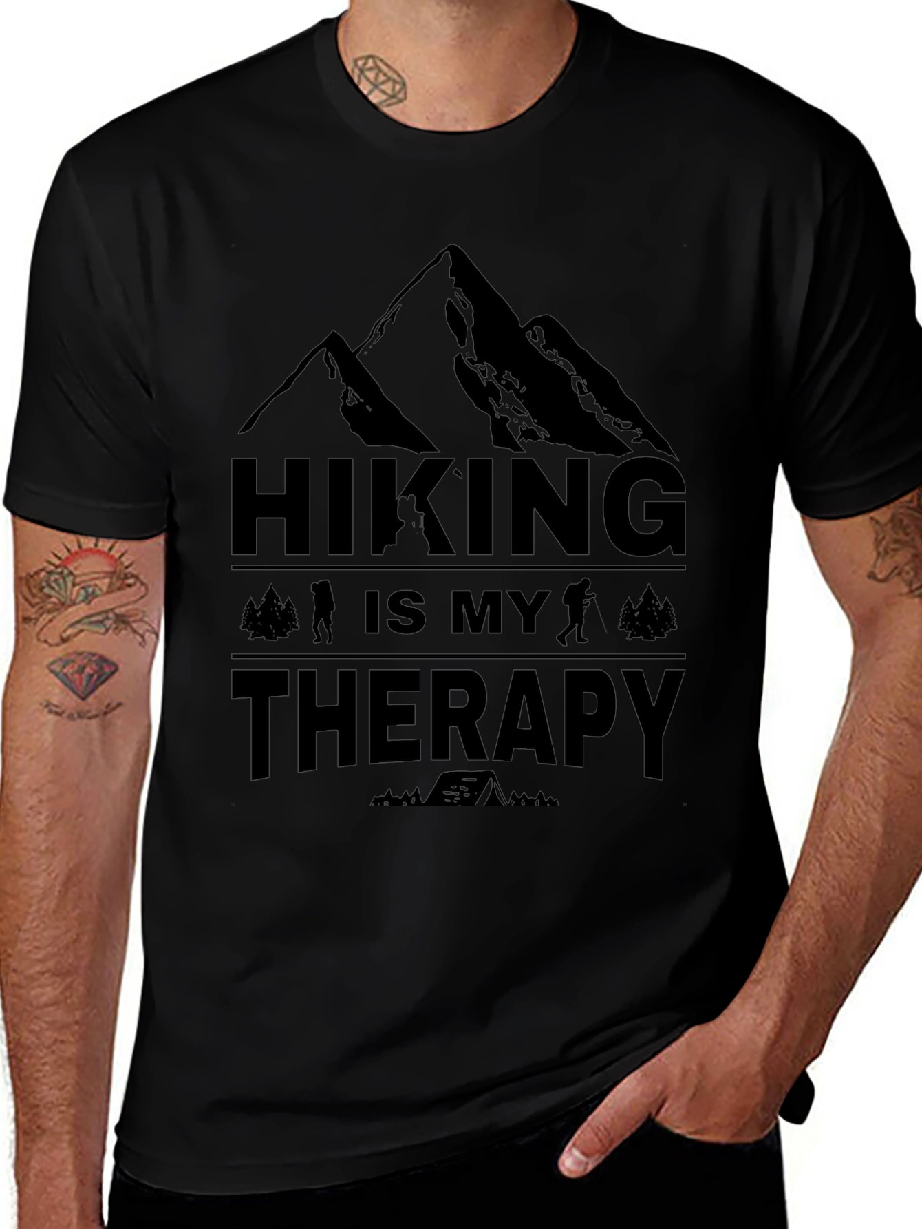Hiking is My Therapy Graphic T-Shirt