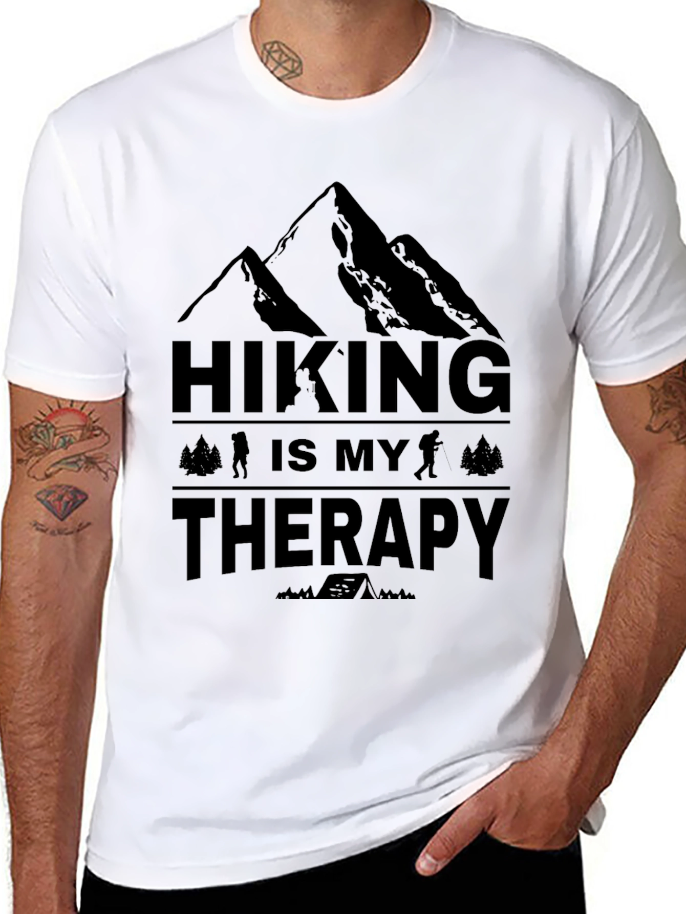 Hiking is My Therapy Graphic T-Shirt