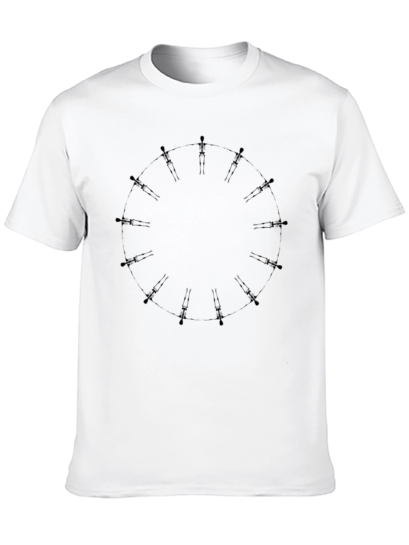 Abstract Circle Figure Black T-Shirt