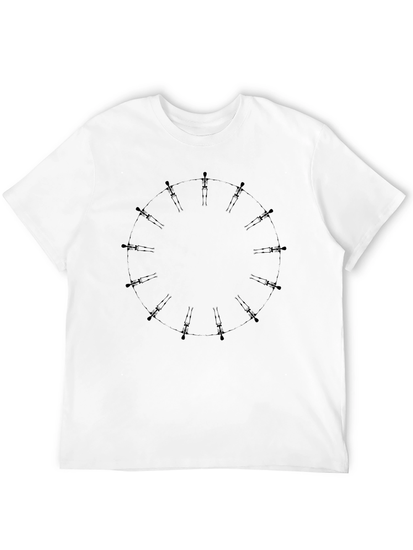 Abstract Circle Figure Black T-Shirt