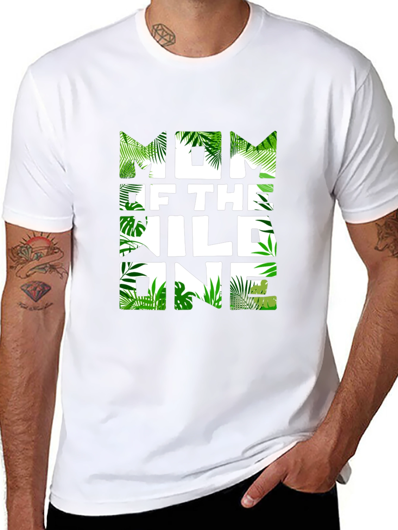 Mom of The Wild One Jungle Theme T-Shirt
