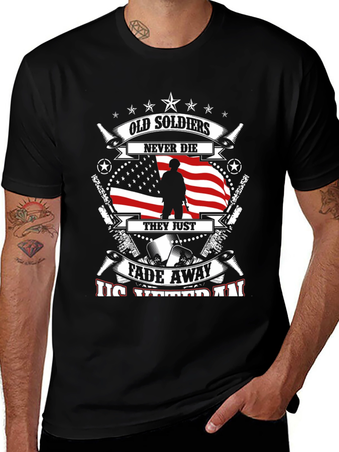 Old Soldiers Never Die T-Shirt - Veteran Pride