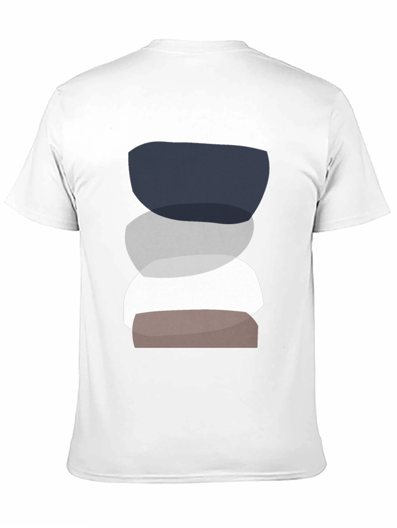 Abstract Stacking Stone Graphic Tee - Modern Casual Shirt