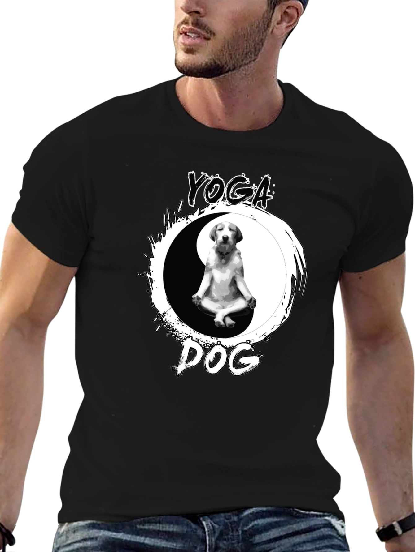 Yoga Dog Yin Yang T-Shirt – Cute Zen Puppy Graphic Tee