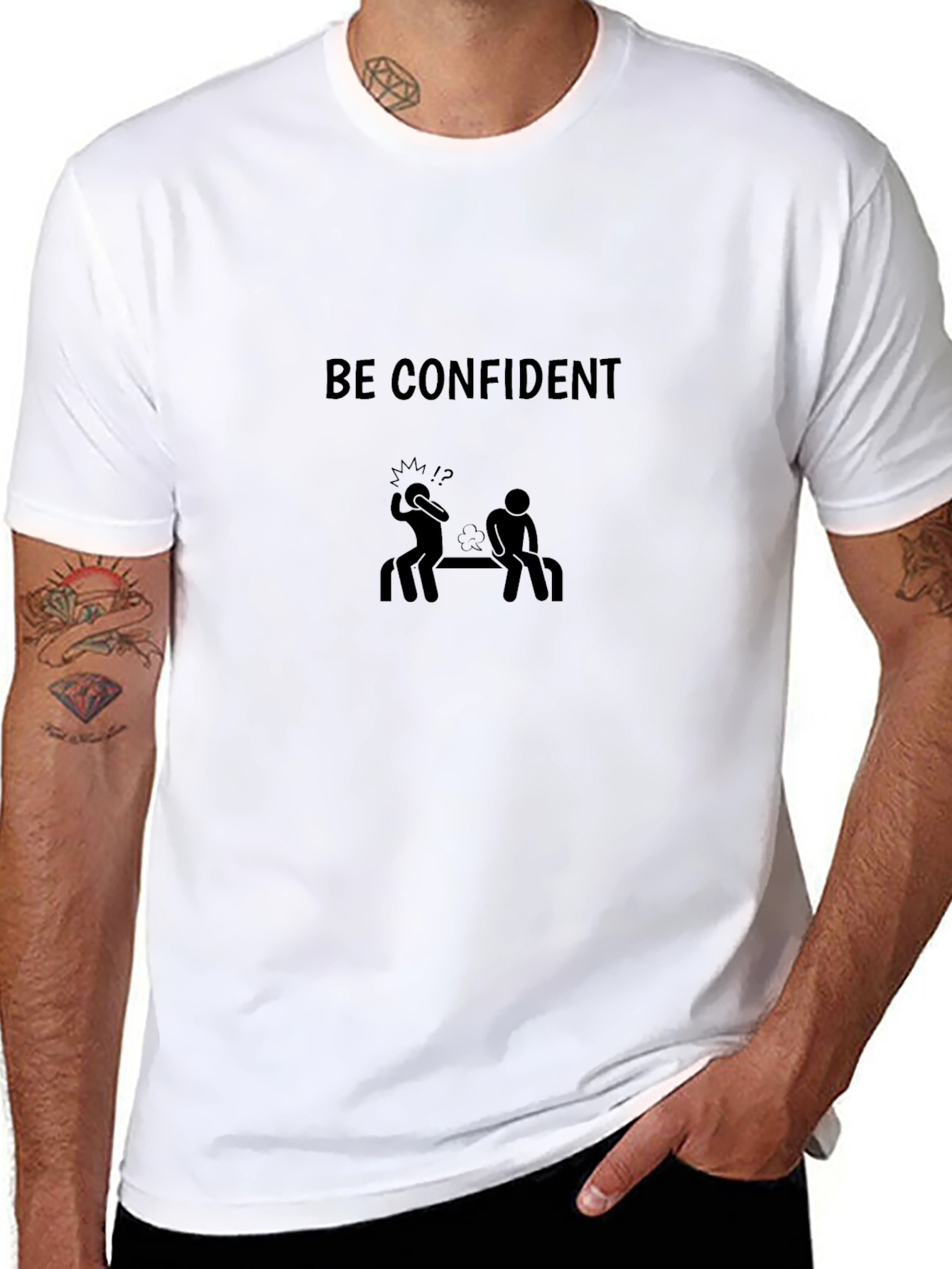 Be Confident Black Graphic Tee