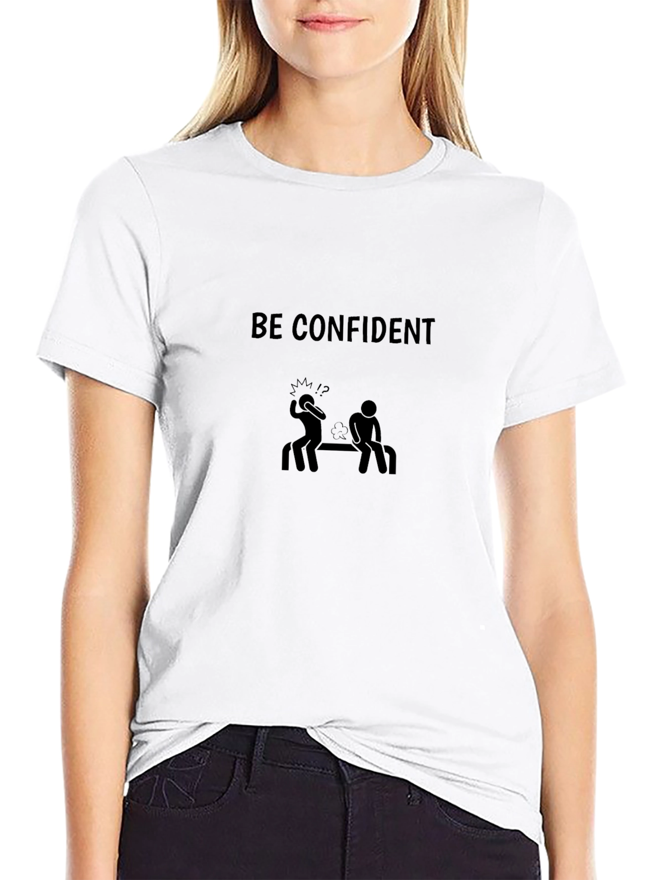 Be Confident Black Graphic Tee