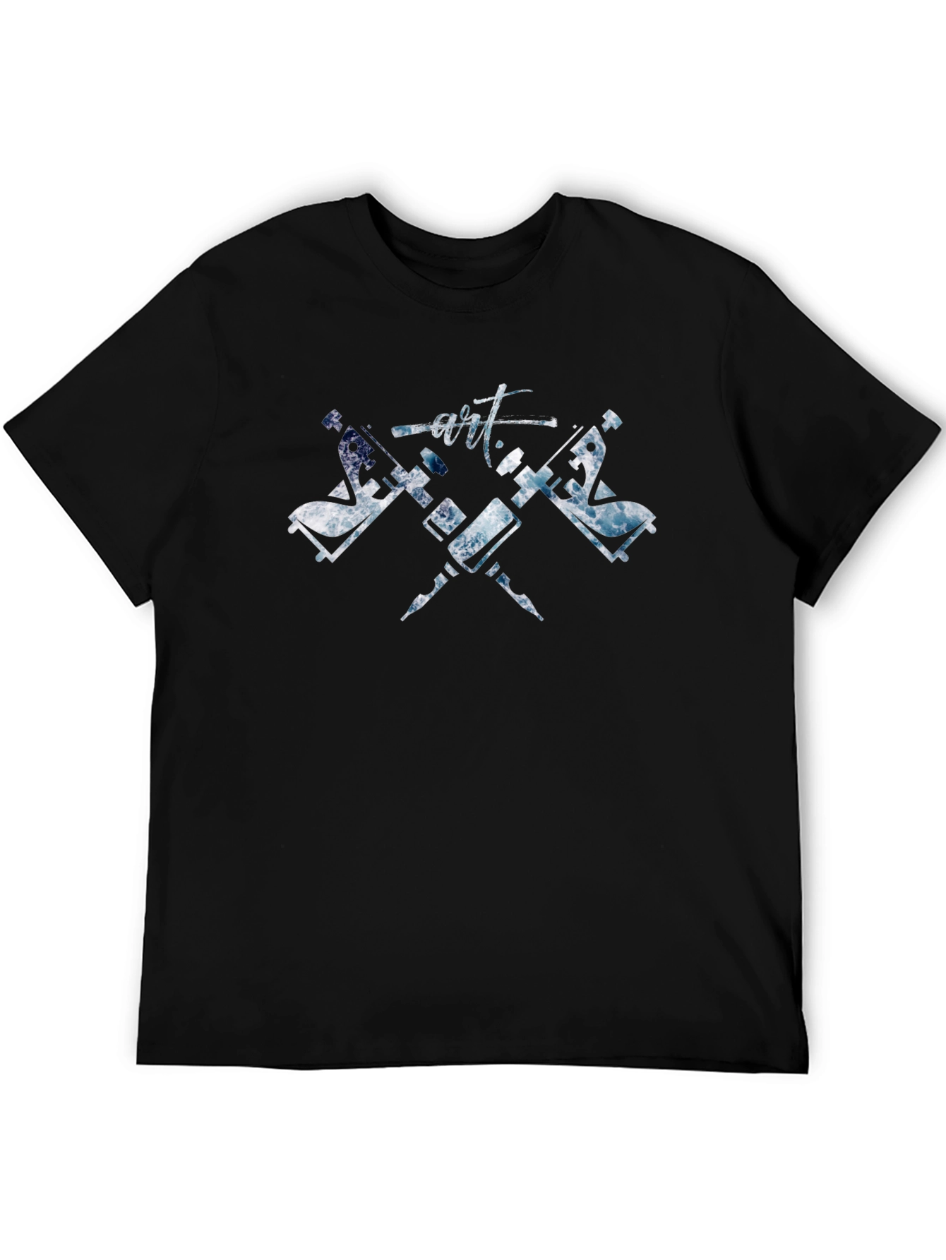 Artistic Tattoo Machine T-Shirt - Black Cotton Tee