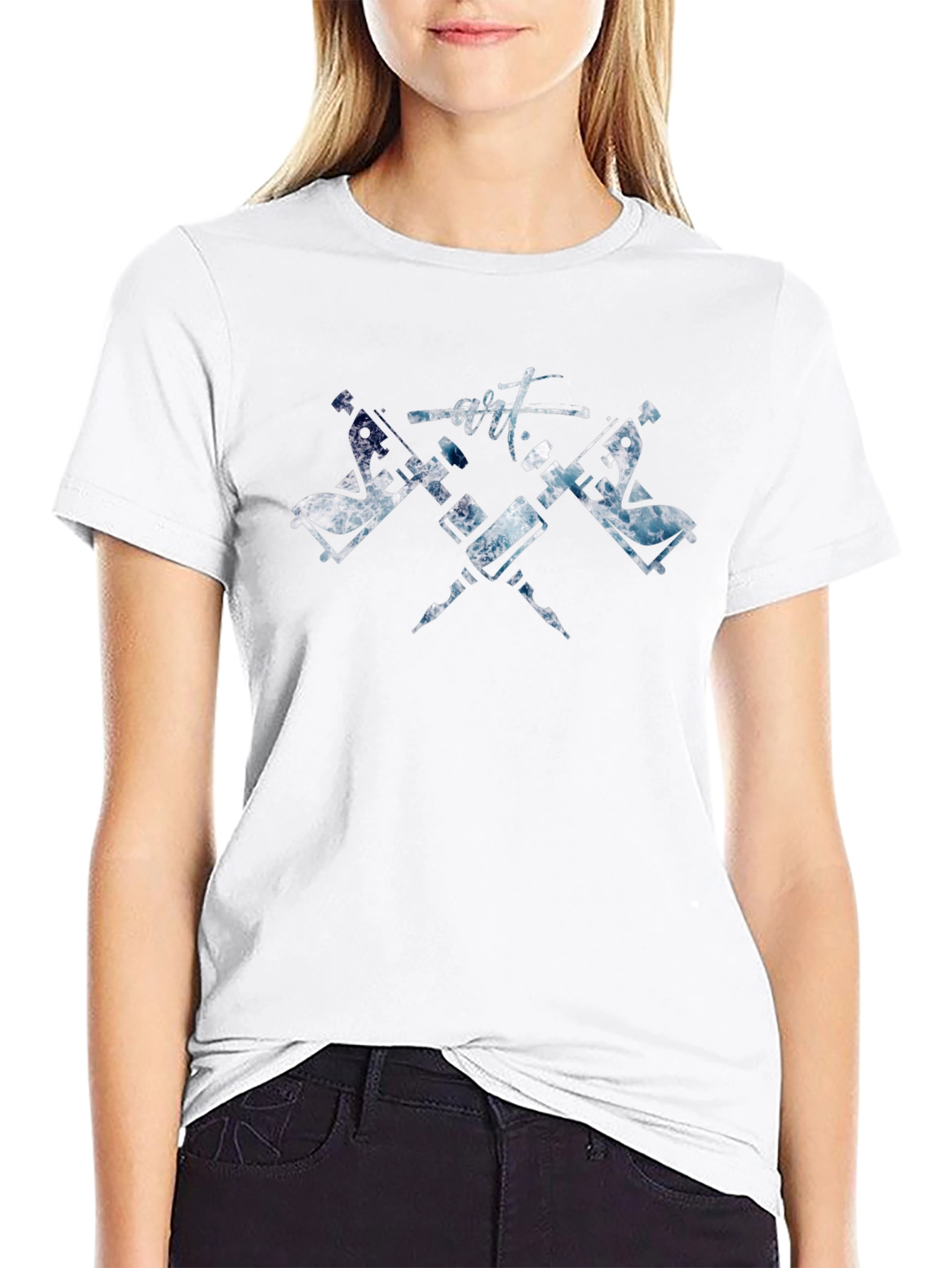 Artistic Tattoo Machine T-Shirt - Black Cotton Tee