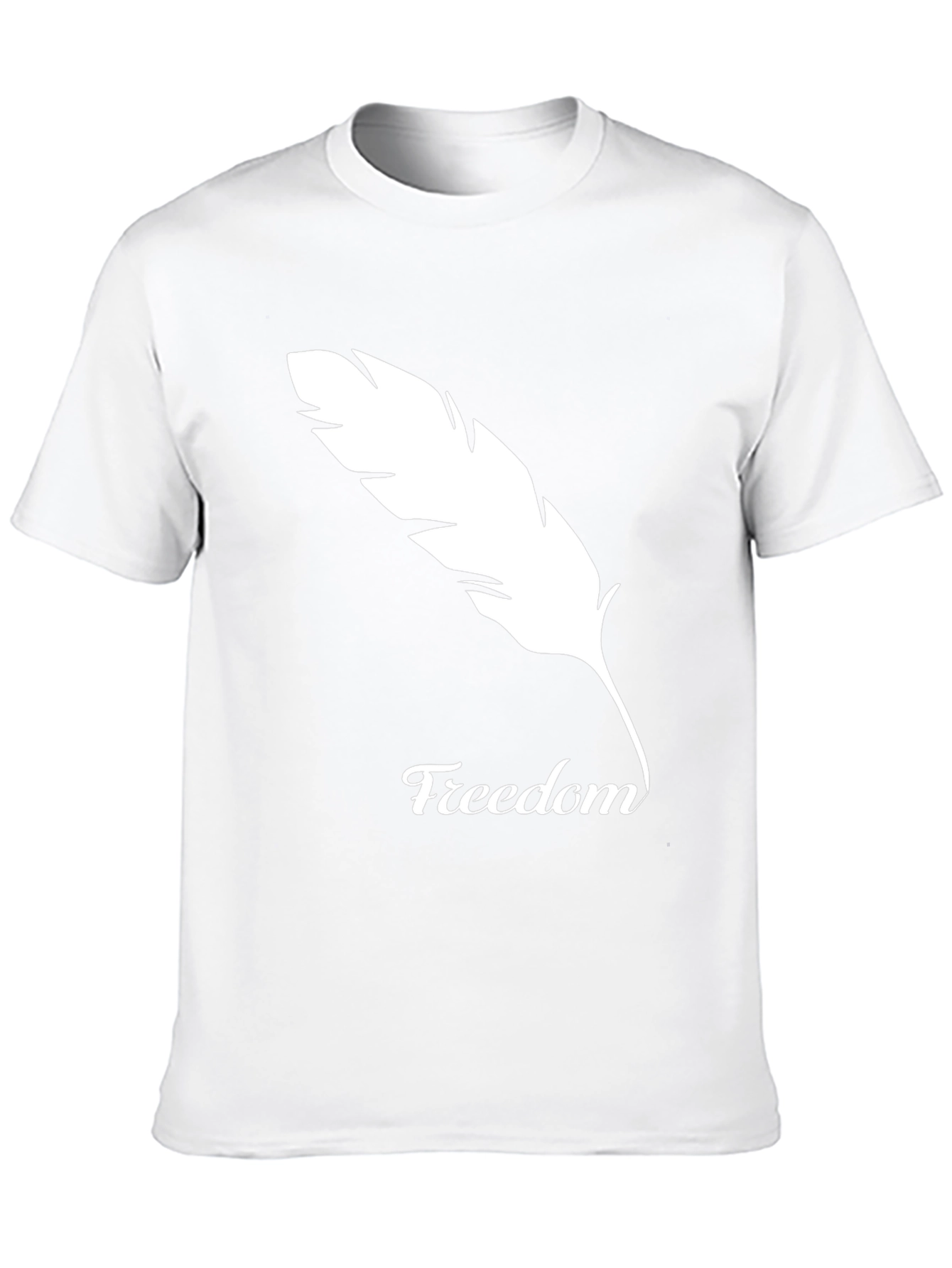 Freedom Feather Graphic Tee - Soft Black Cotton