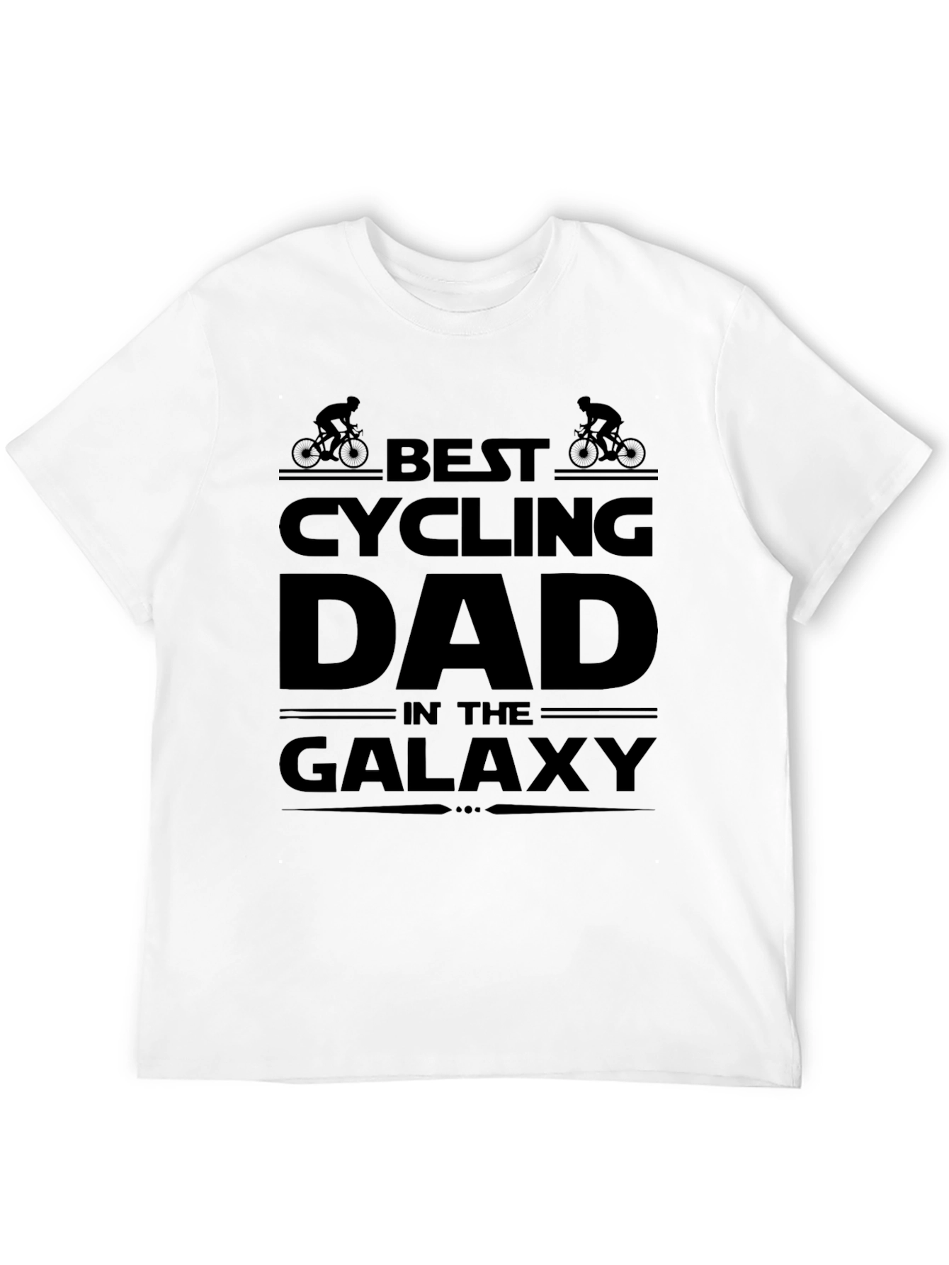 Best Cycling Dad Galaxy Black T-Shirt