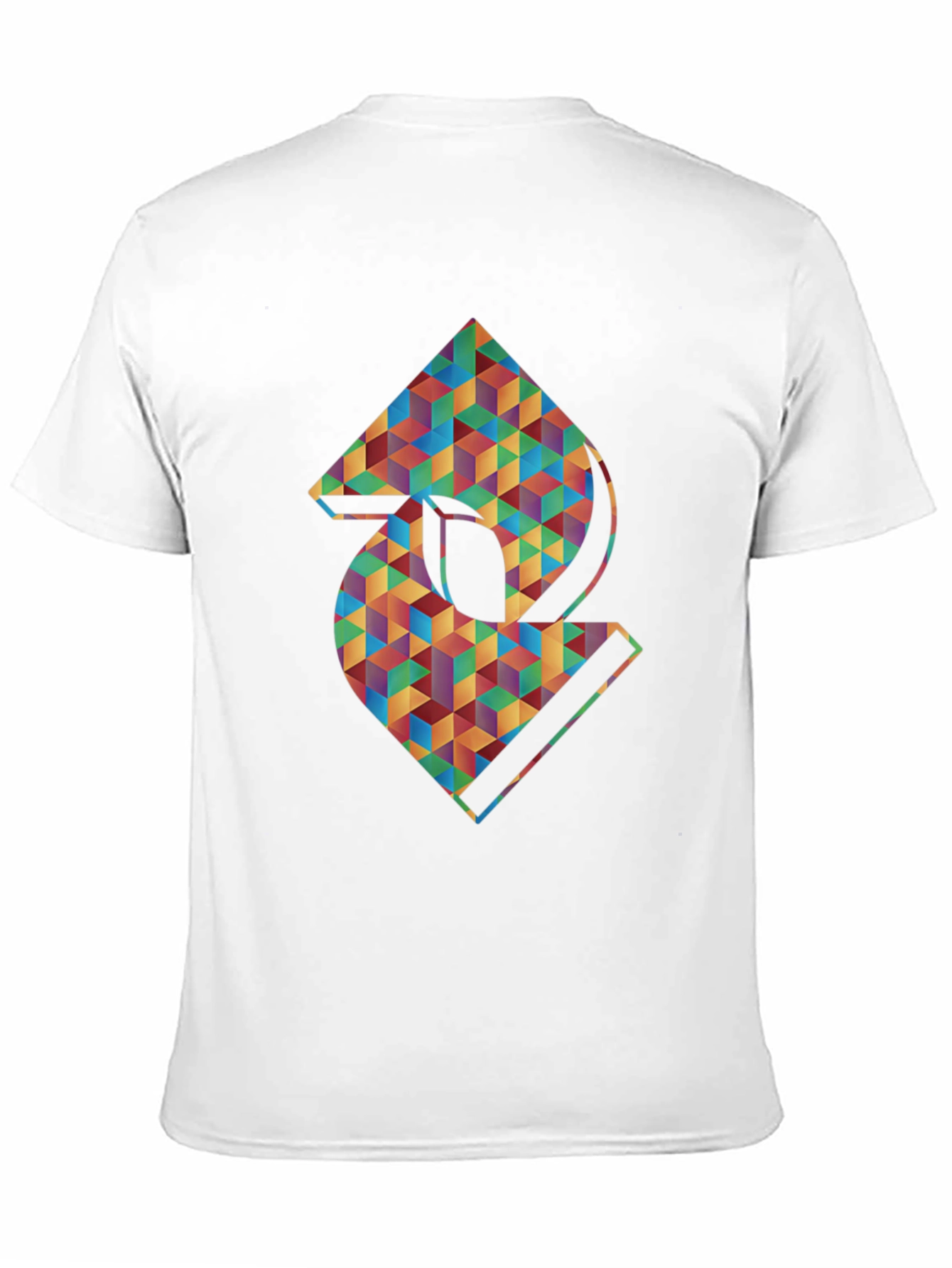 Geometric Abstract Graphic Mens Black T-Shirt