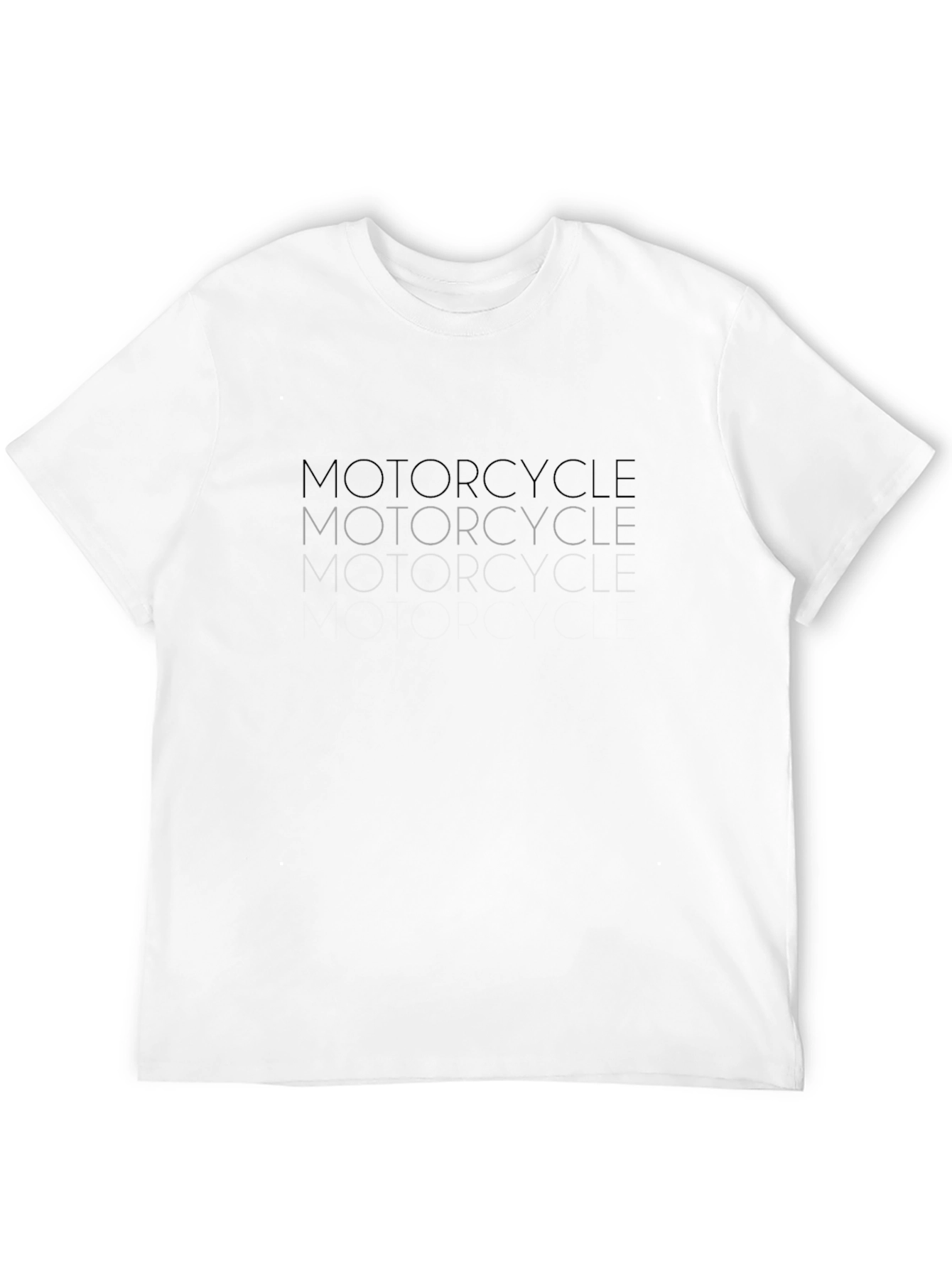Black Motorcycle Text Graphic T-Shirt