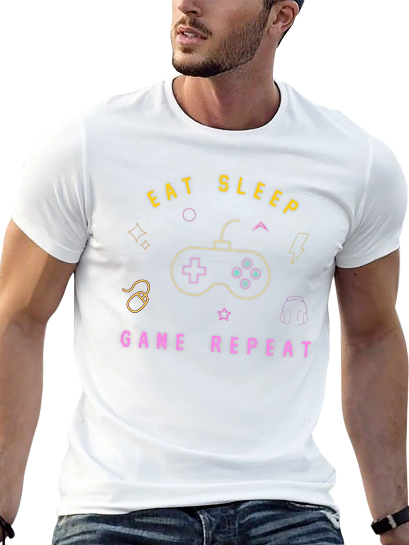 Eat Sleep Game Repeat Gamer T-Shirt