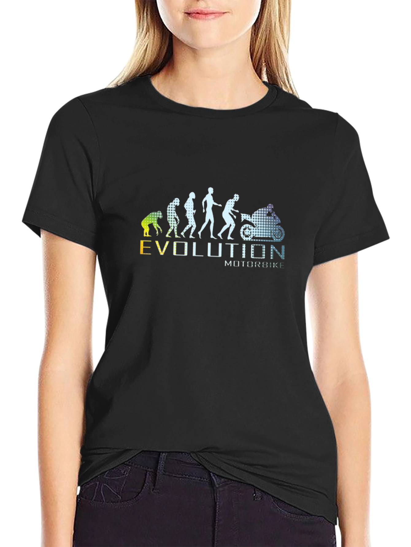 Evolution of Motorcycle Mens Black T-Shirt