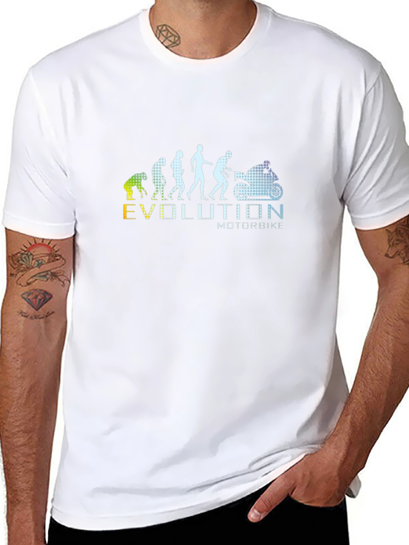 Evolution of Motorcycle Mens Black T-Shirt