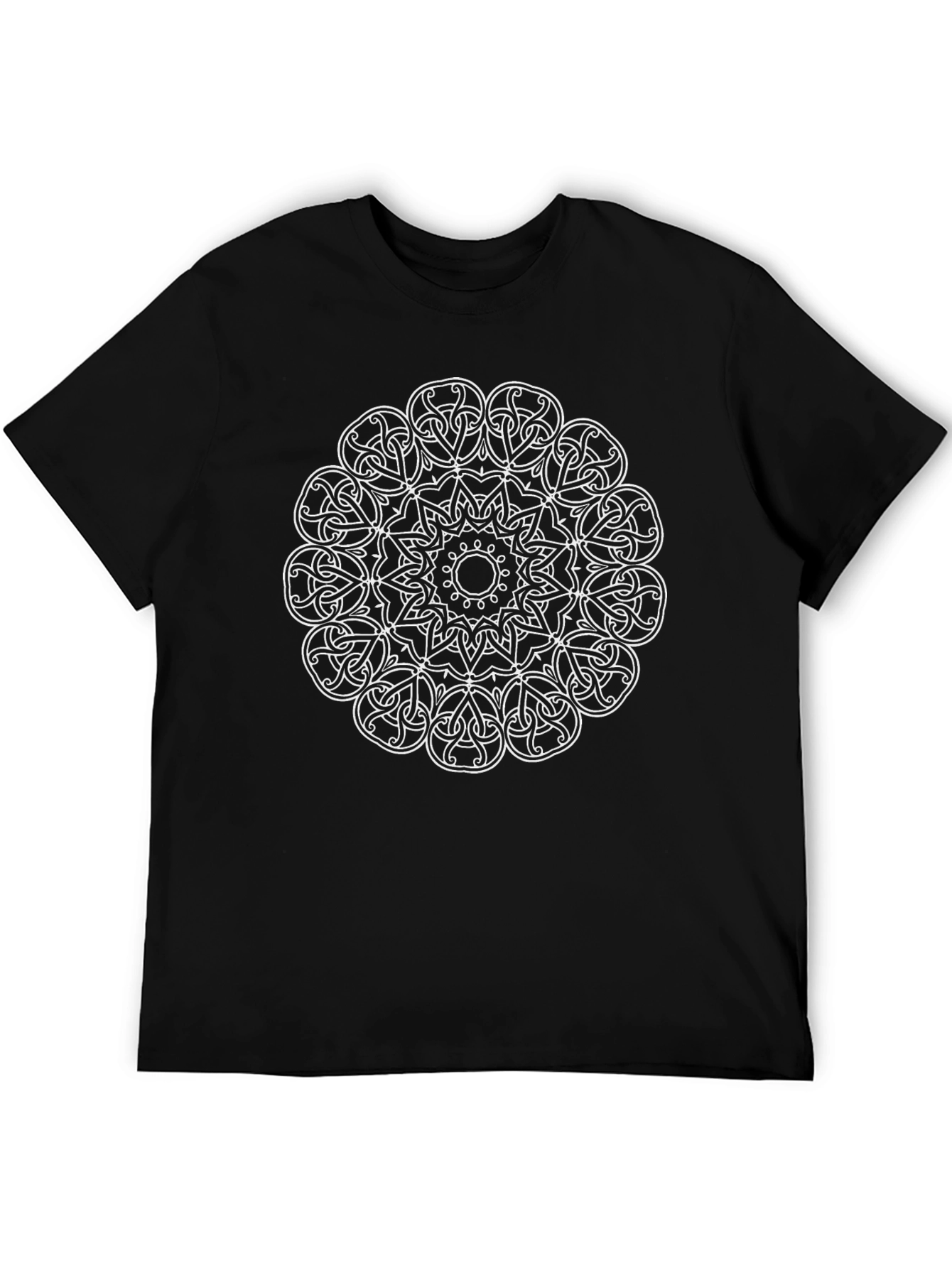 Mandala Graphic Print Black T-Shirt