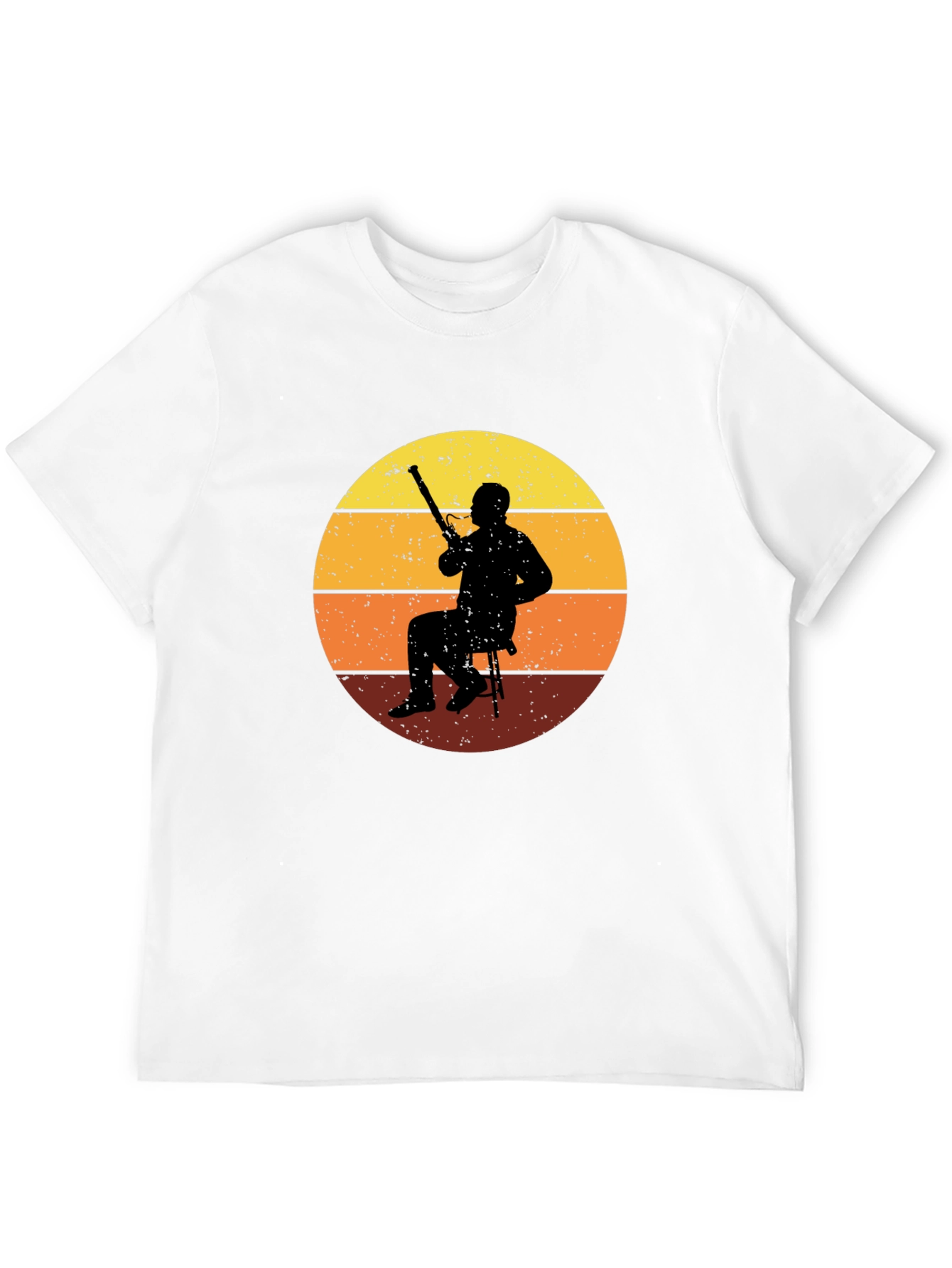Bassoon Player Retro Sunset Graphic Tee