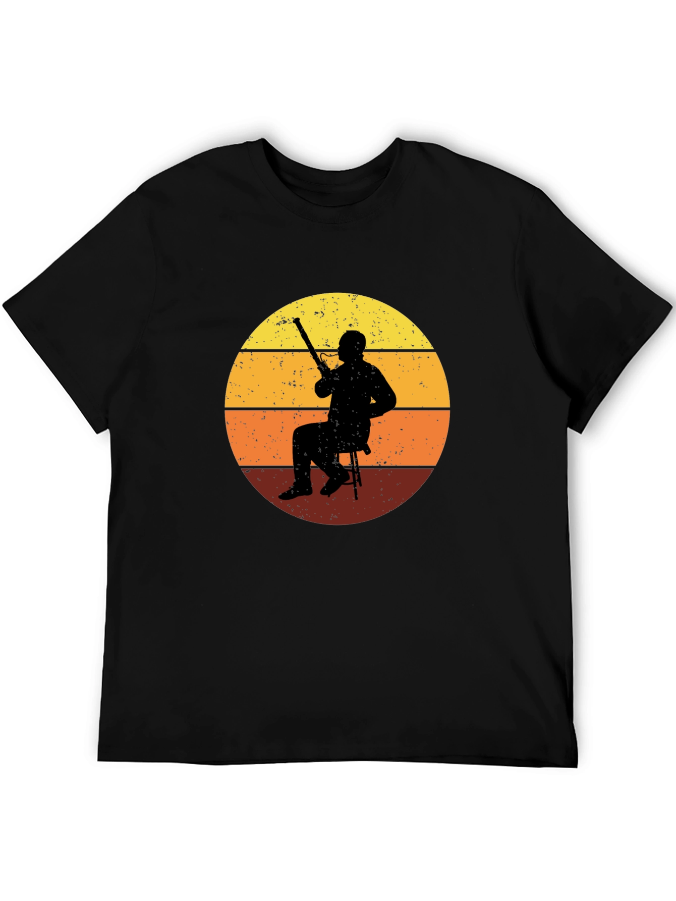 Bassoon Player Retro Sunset Graphic Tee
