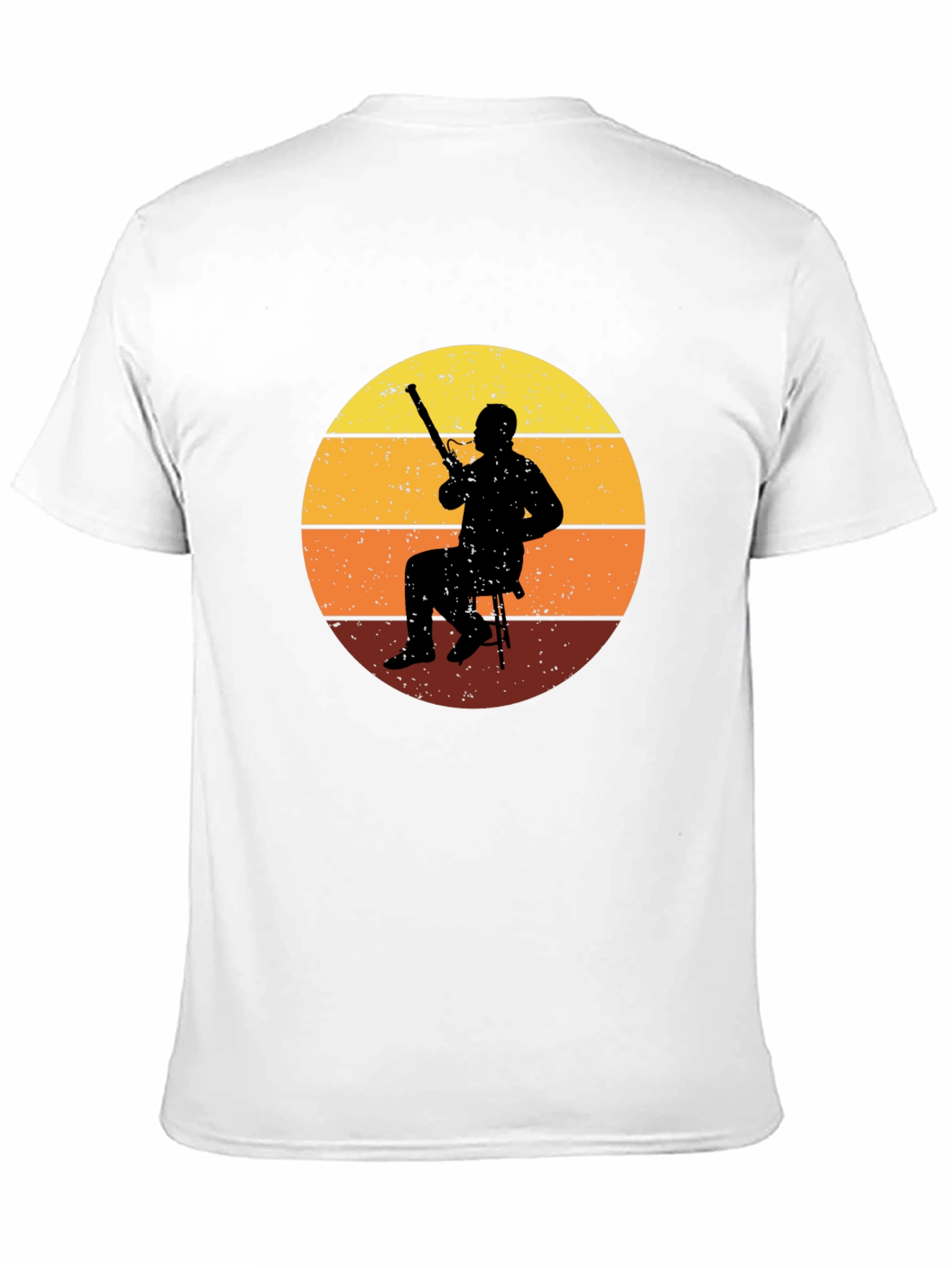 Bassoon Player Retro Sunset Graphic Tee