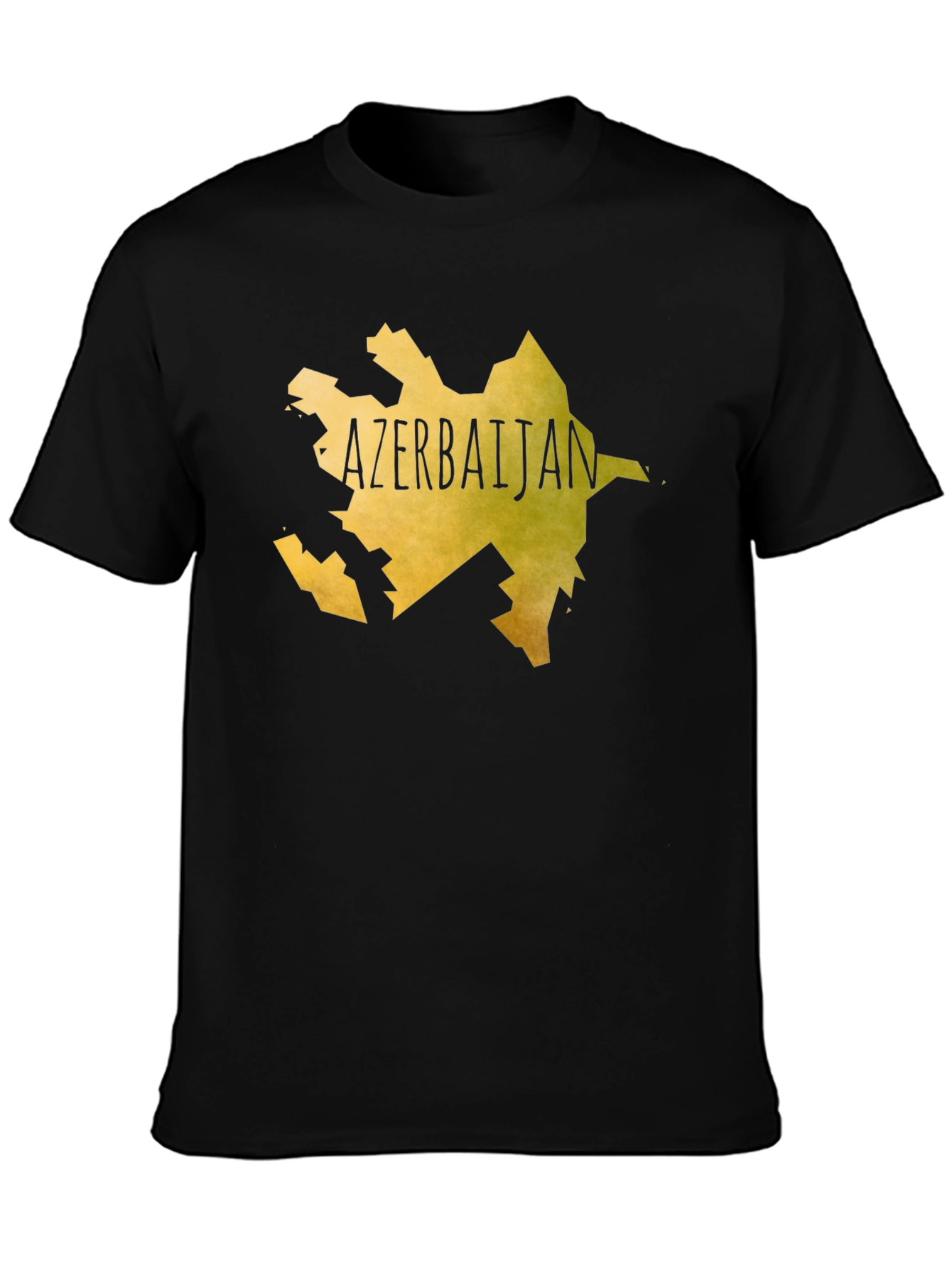 Azerbaijan Map T-Shirt - Black Cotton Tee