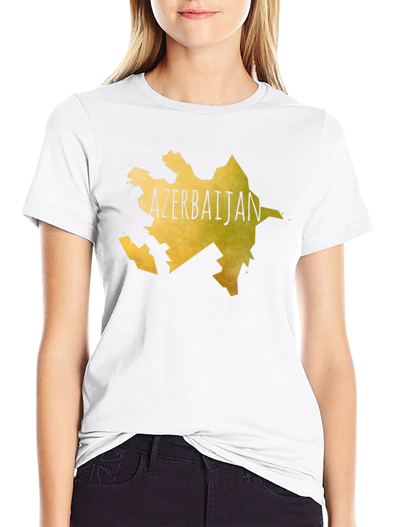 Azerbaijan Map T-Shirt - Black Cotton Tee