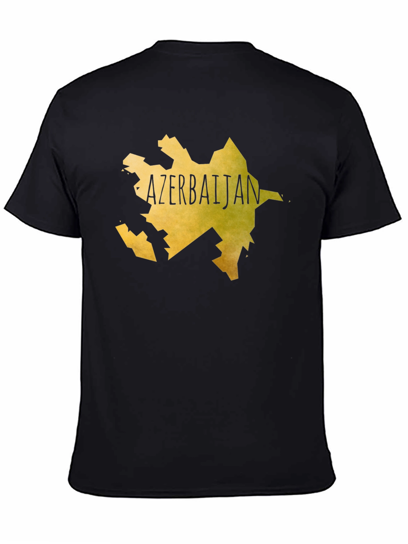 Azerbaijan Map T-Shirt - Black Cotton Tee
