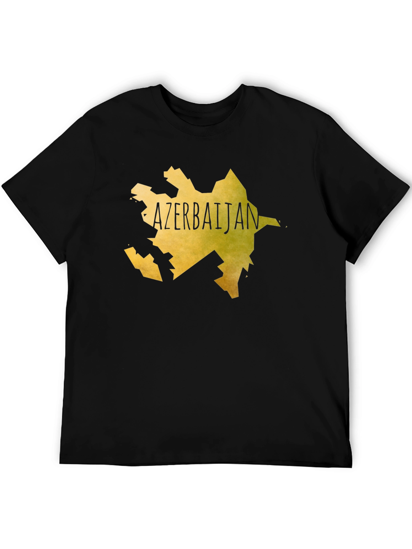 Azerbaijan Map T-Shirt - Black Cotton Tee