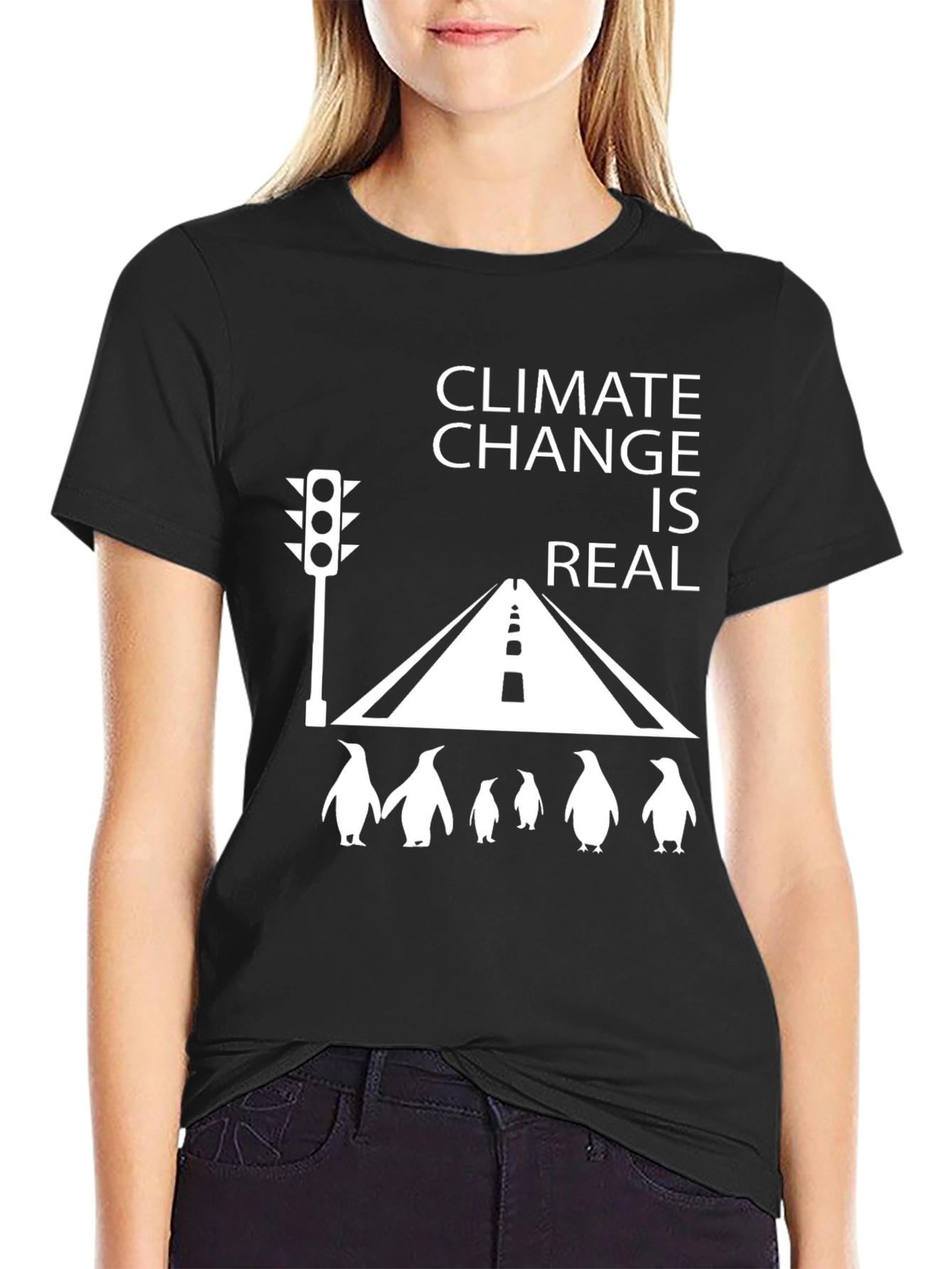 Climate Change Penguin Graphic Tee
