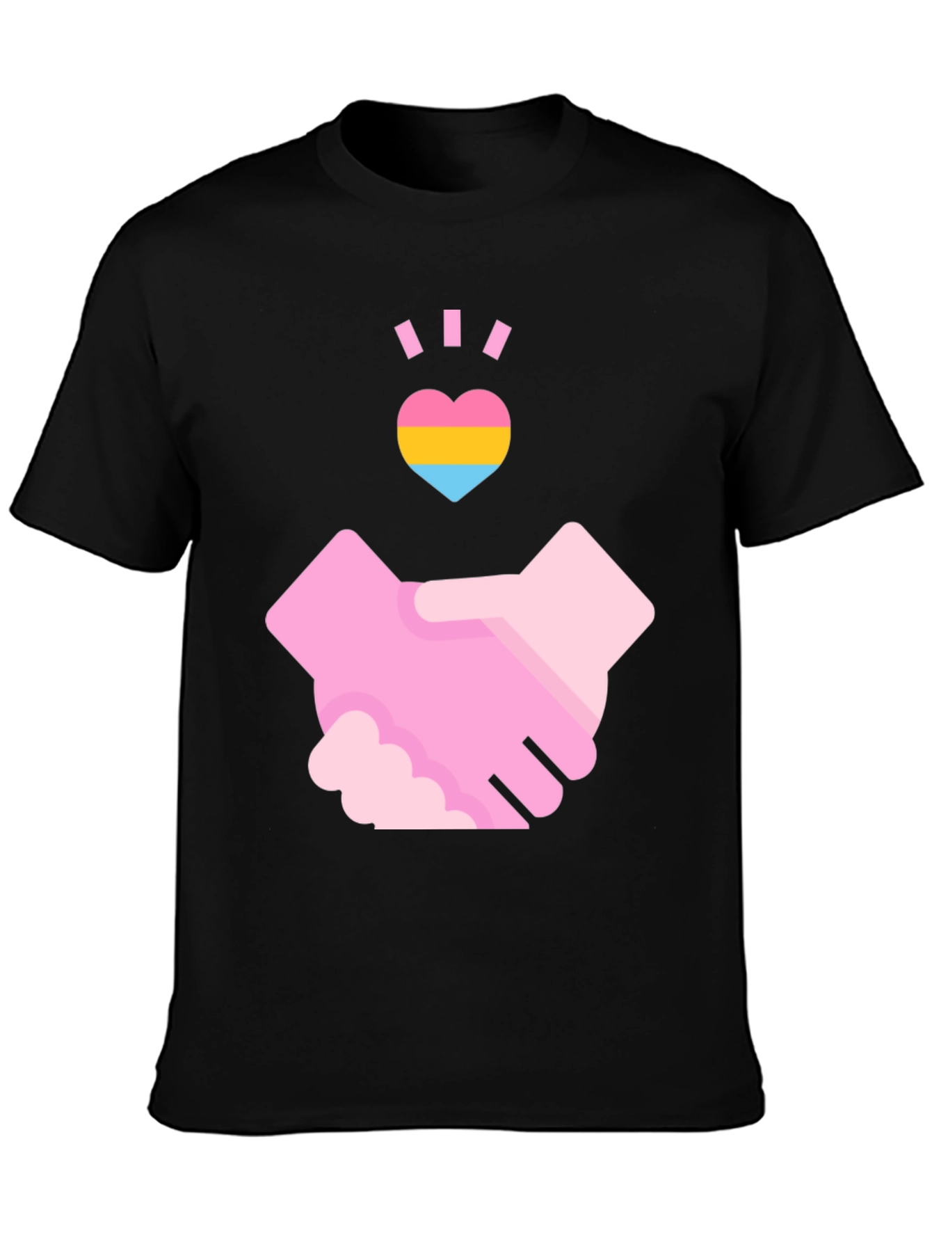 Pansexual Pride Handshake T-Shirt - Love & Support