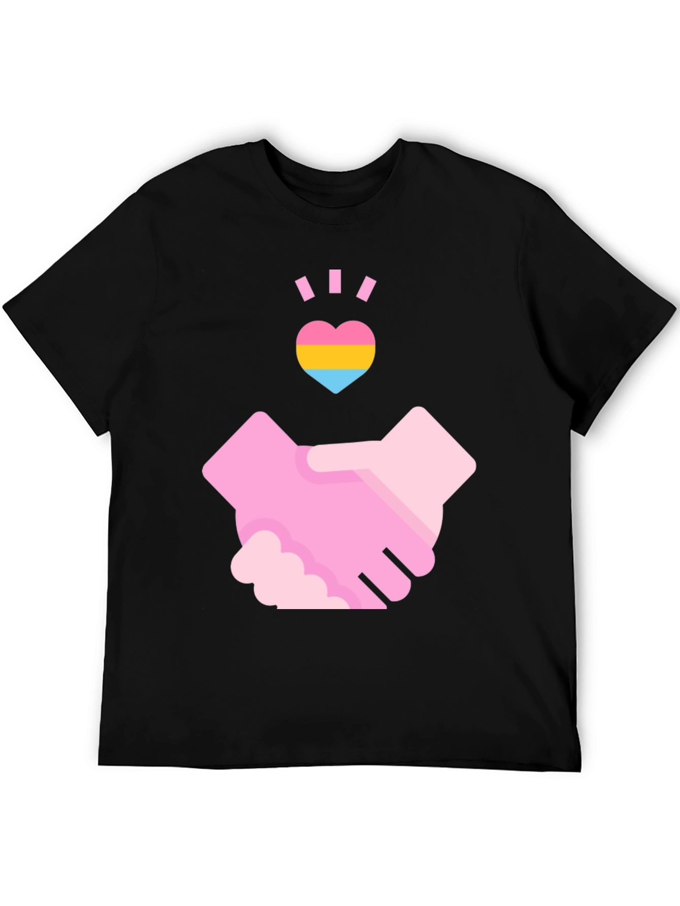 Pansexual Pride Handshake T-Shirt - Love & Support