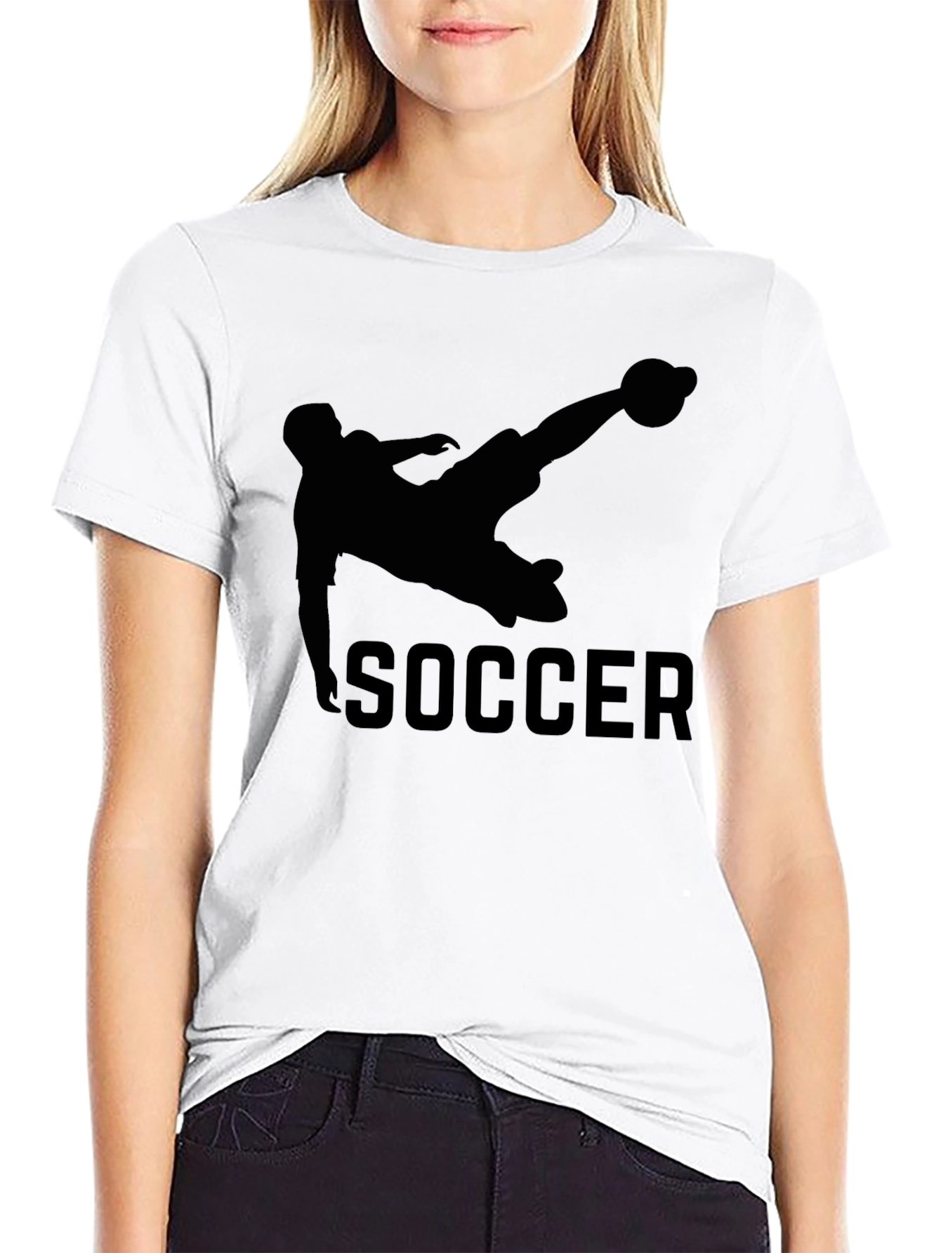 Soccer Kick Graphic Tee - Black