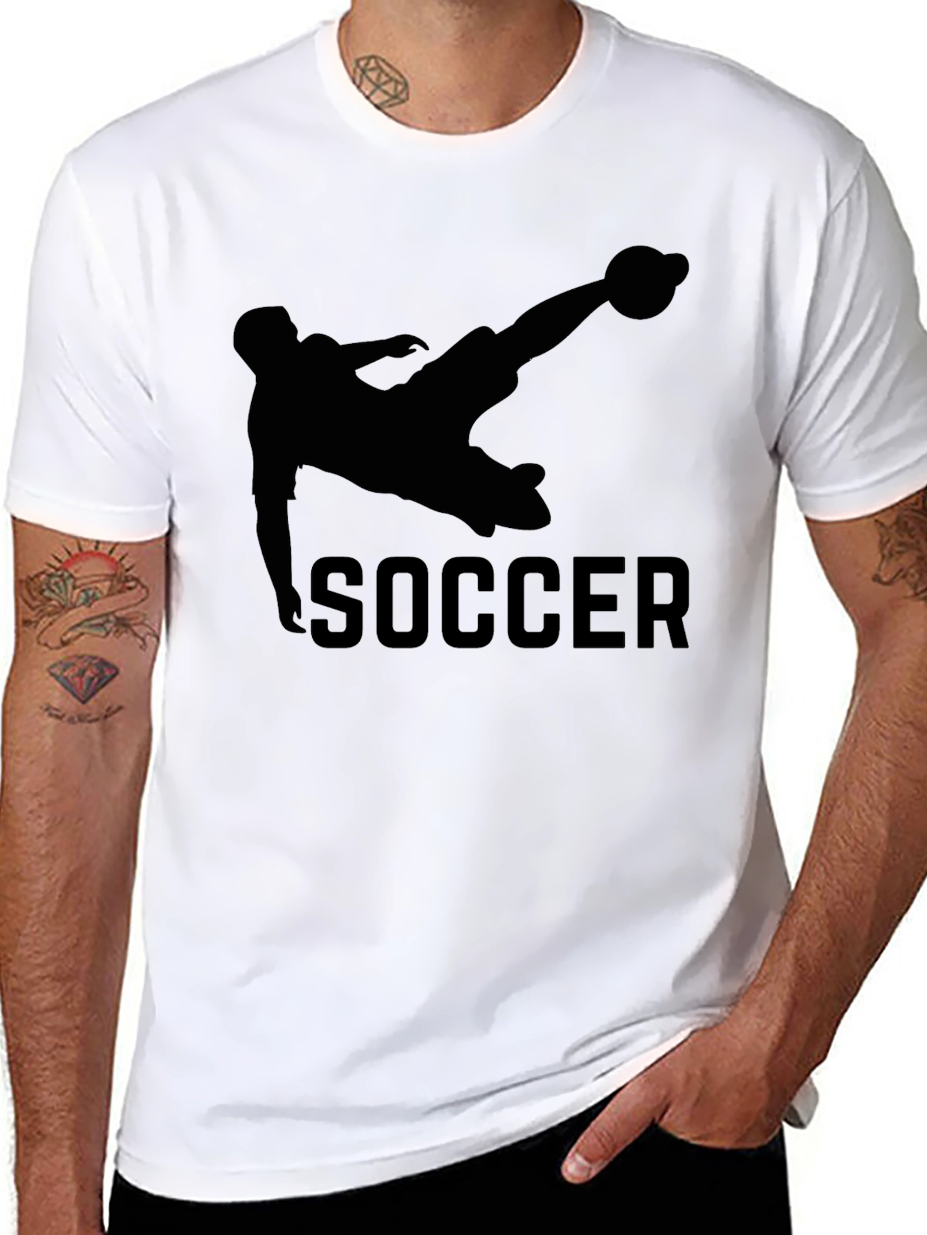 Soccer Kick Graphic Tee - Black