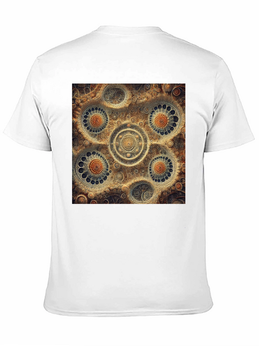Abstract Fractal Design Black T-Shirt