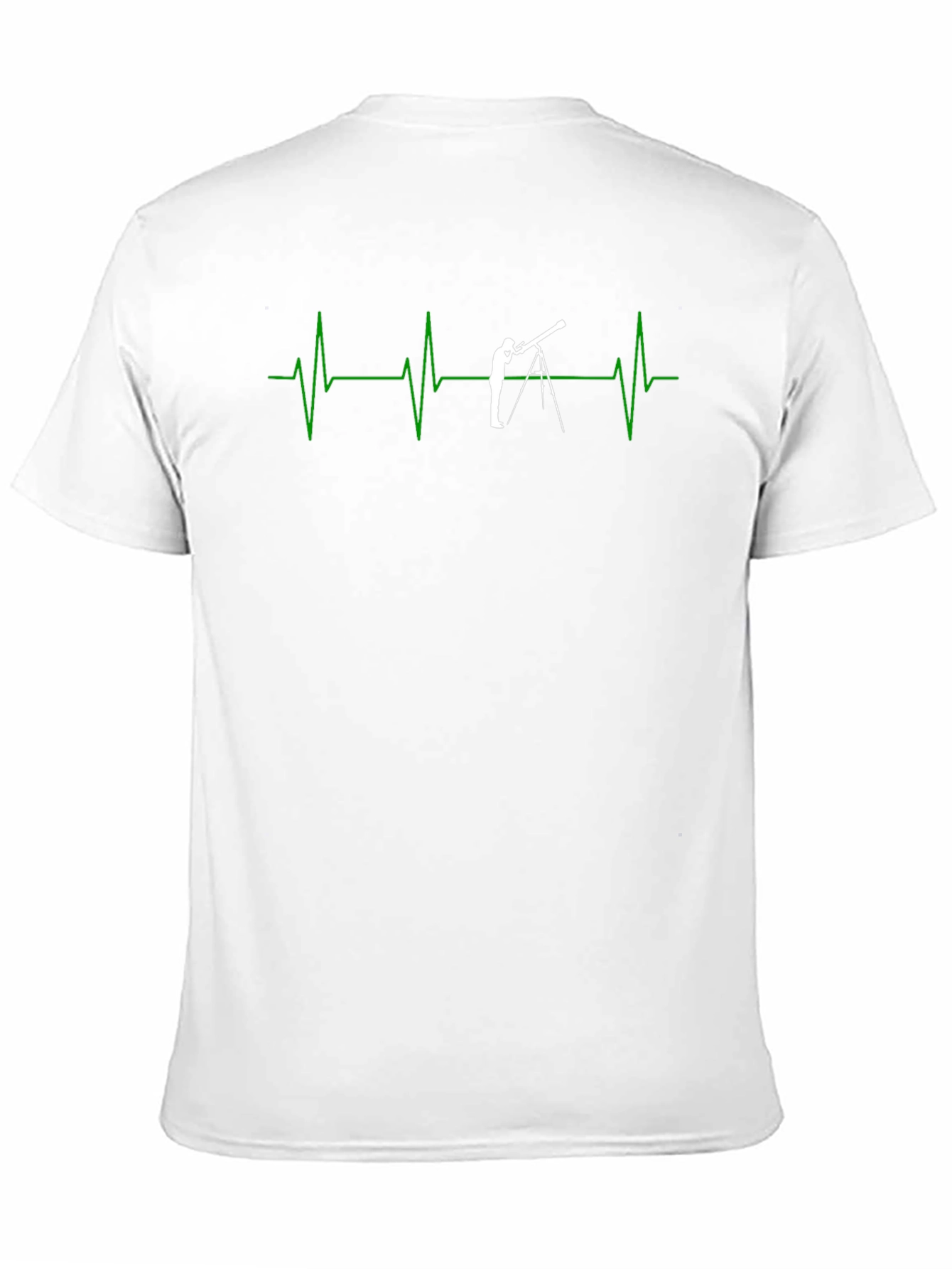 Telescope Heartbeat Graphic Tee - Astronomy Lover Shirt