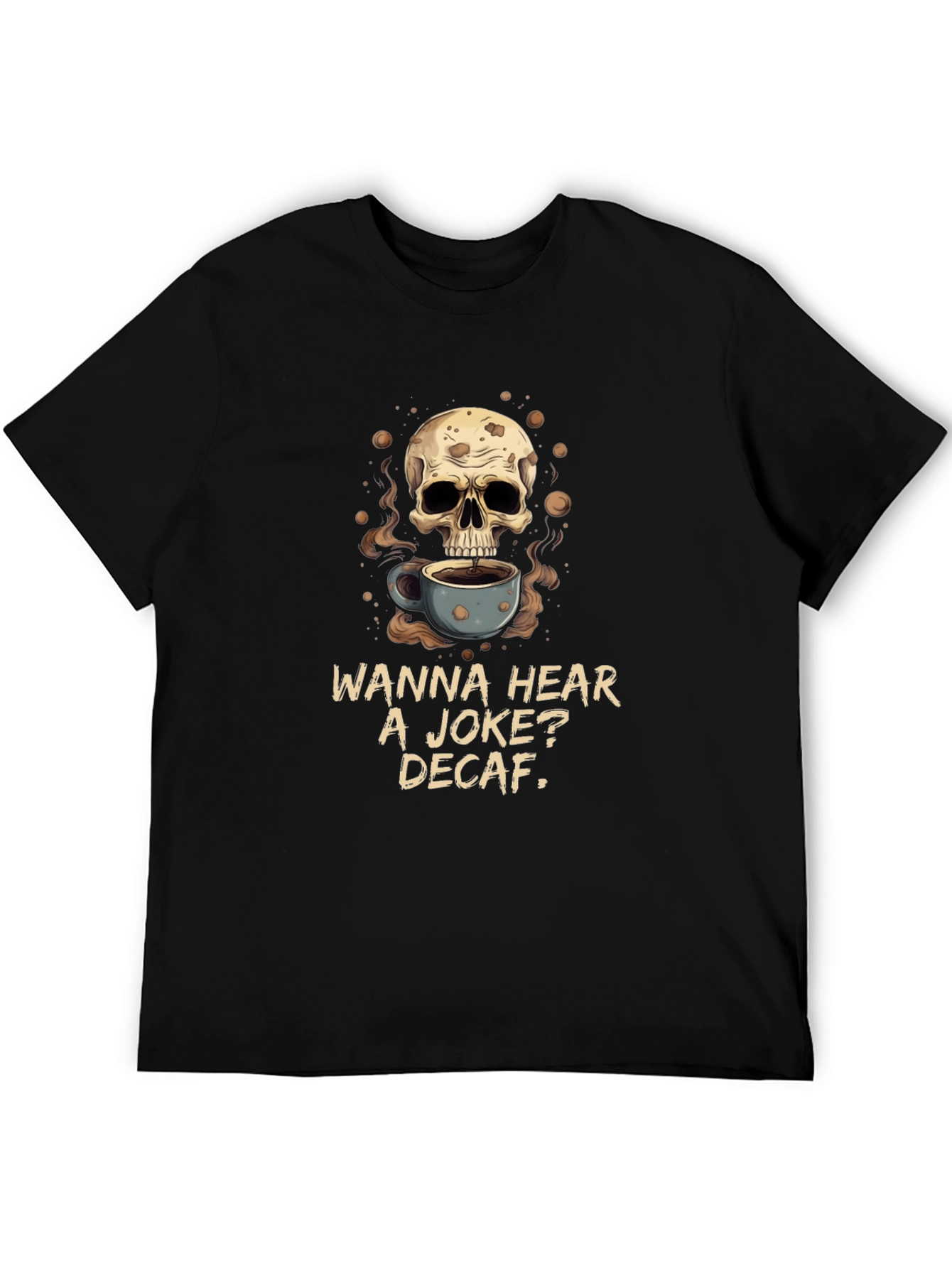 Skull Coffee Joke Graphic Tee