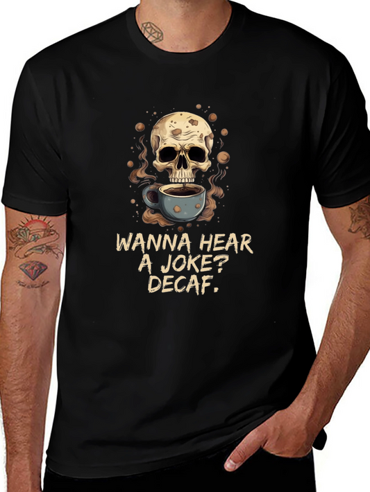 Skull Coffee Joke Graphic Tee