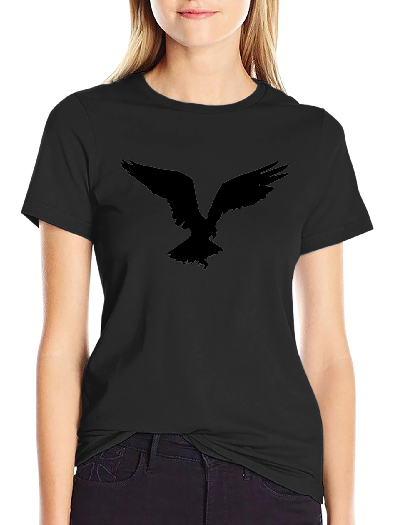 Black Bird Silhouette Graphic Tee - Mens