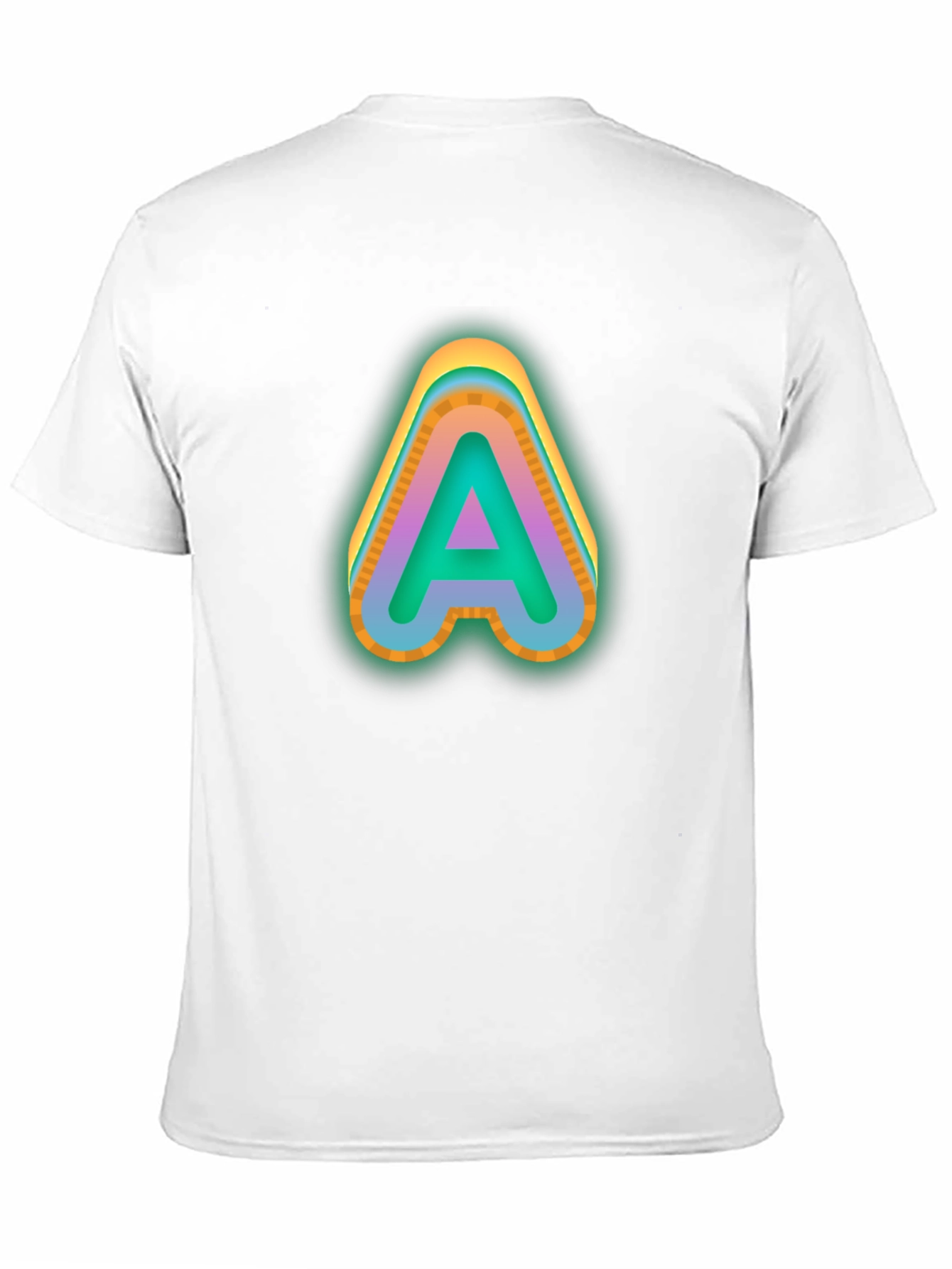 Letter A Graphic Tee - Neon Style T-Shirt