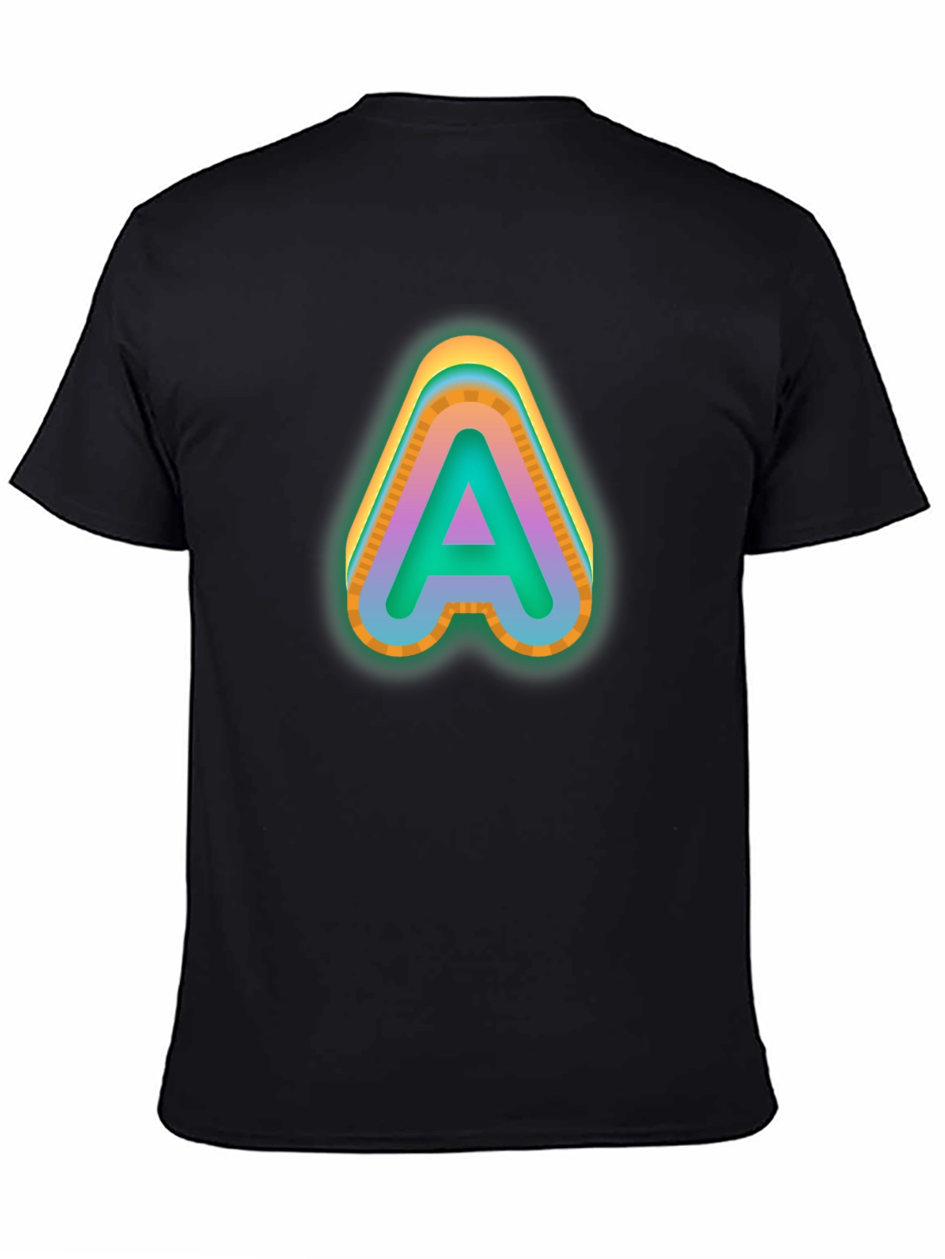 Letter A Graphic Tee - Neon Style T-Shirt