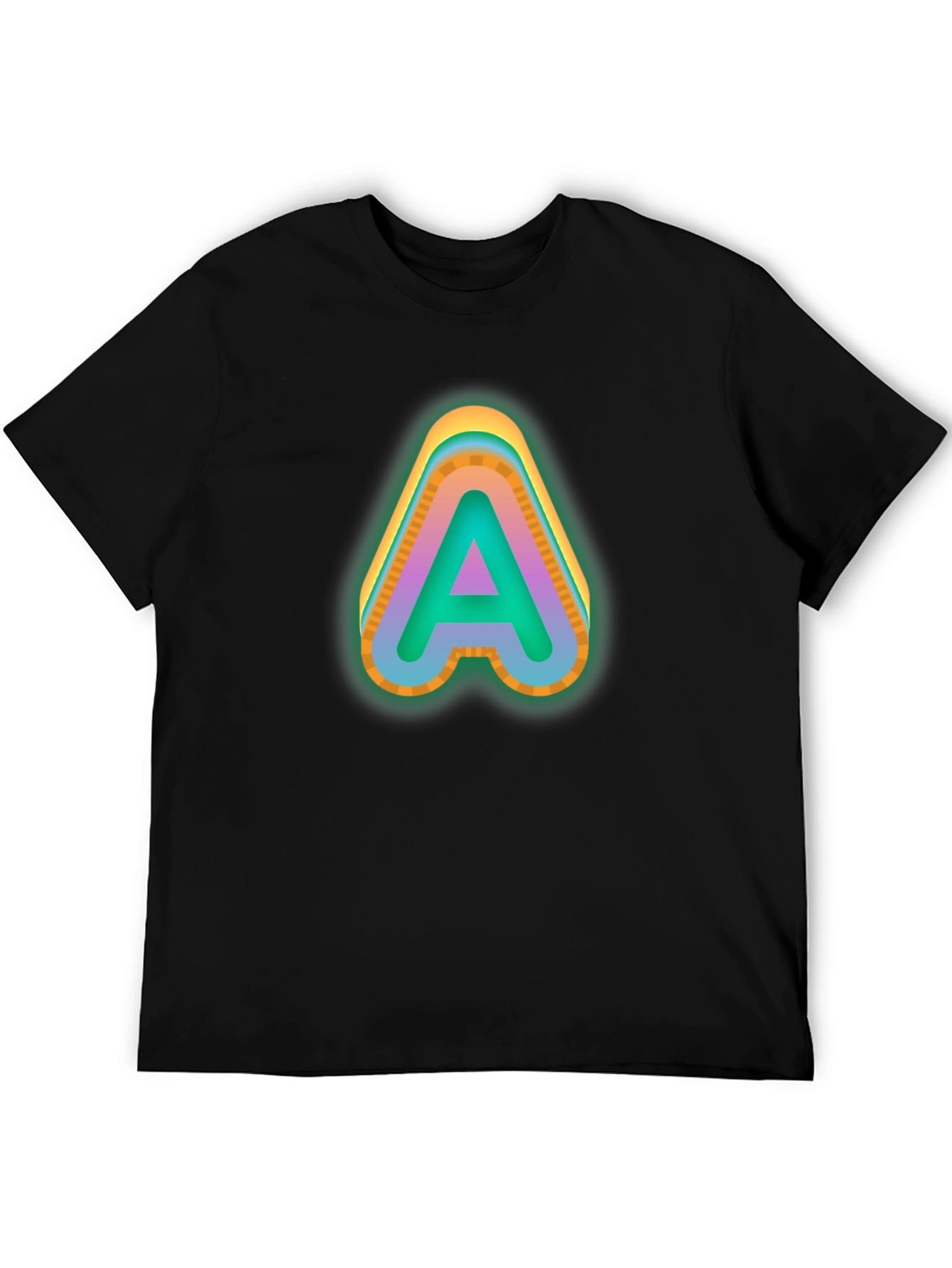Letter A Graphic Tee - Neon Style T-Shirt