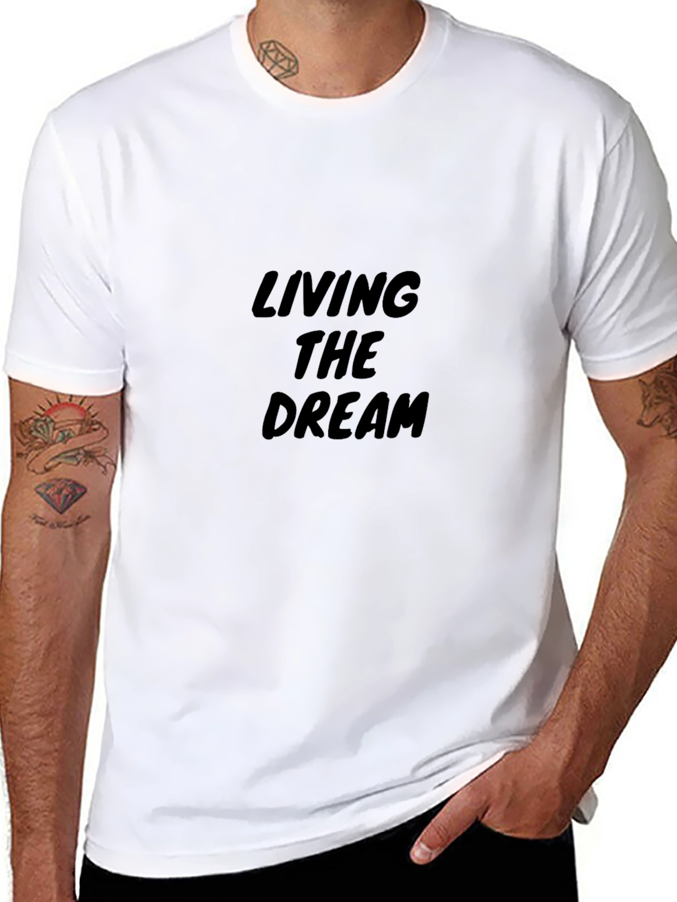 Living The Dream Black Graphic Tee