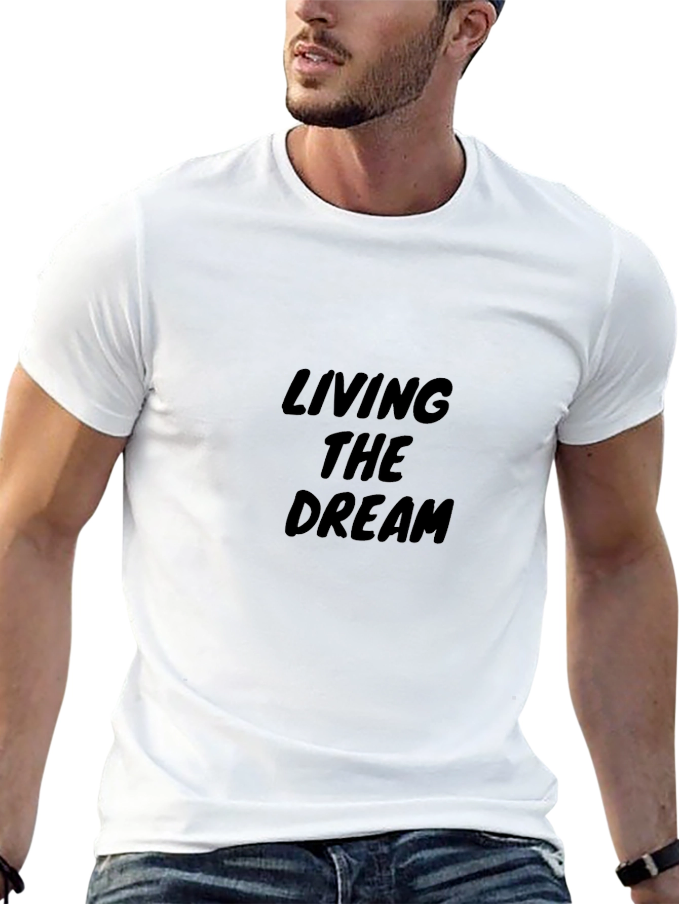 Living The Dream Black Graphic Tee